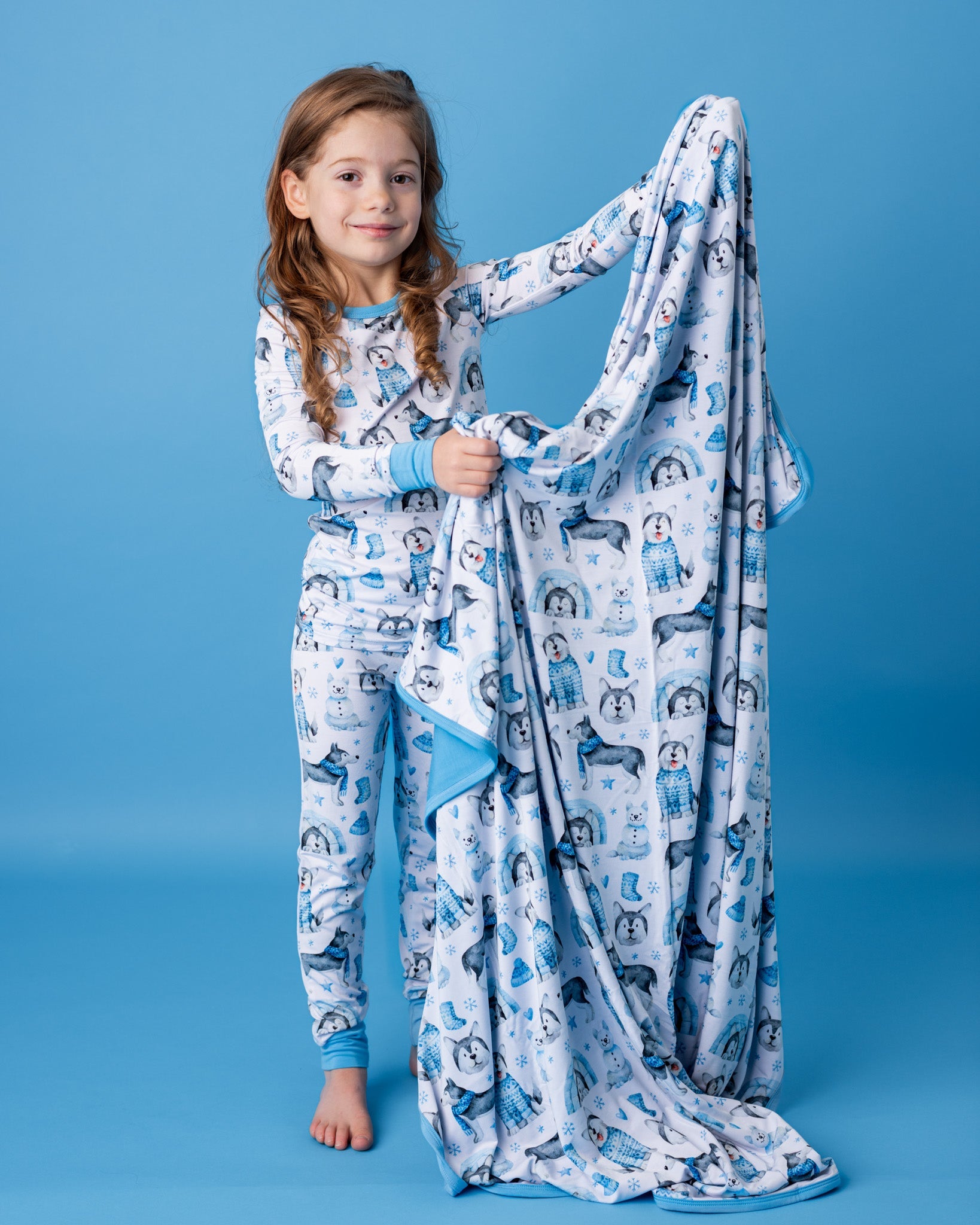Arctic Huskies | Bamboo Double Layer Toddler Blanket