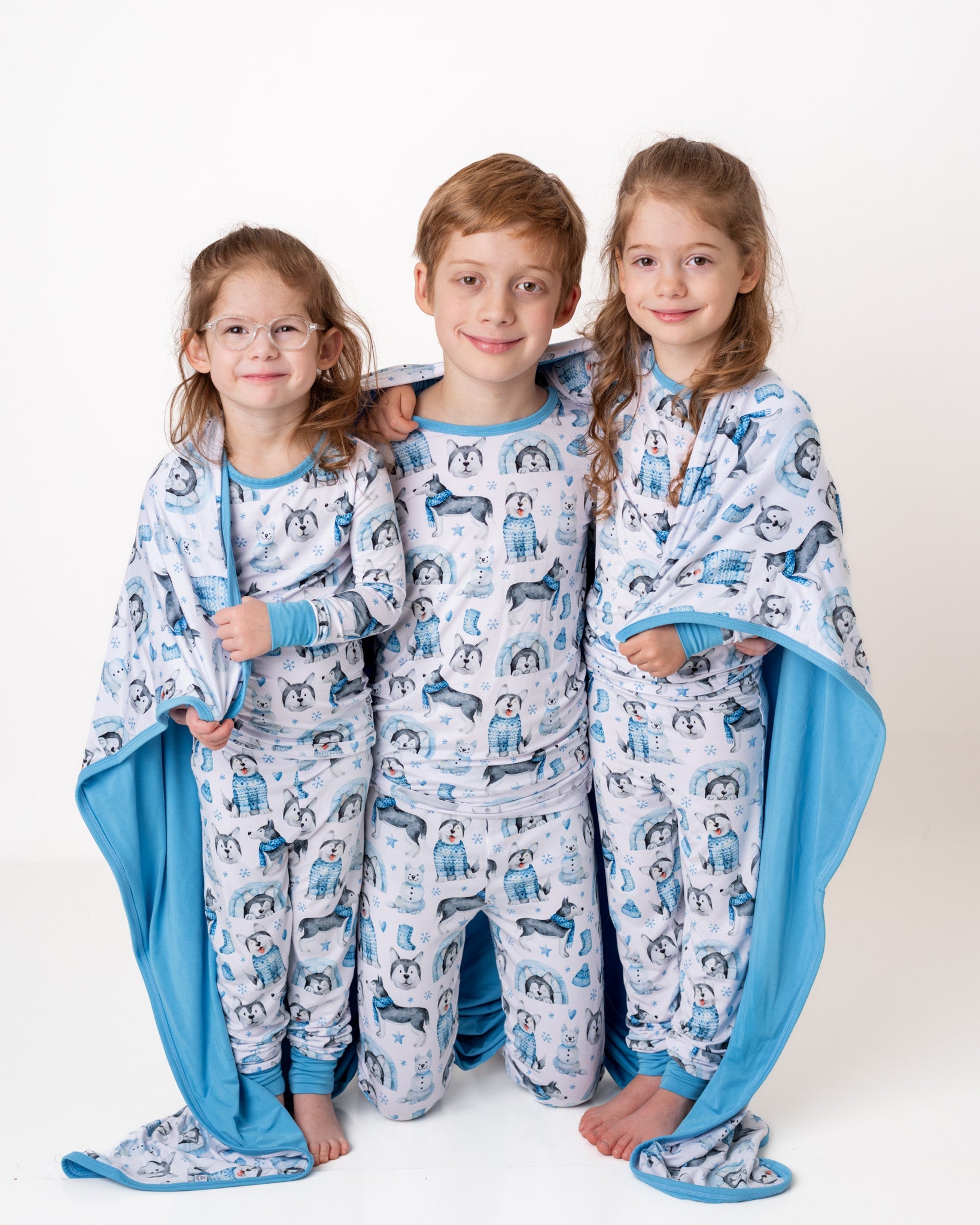 Arctic Huskies | Bamboo Double Layer Toddler Blanket