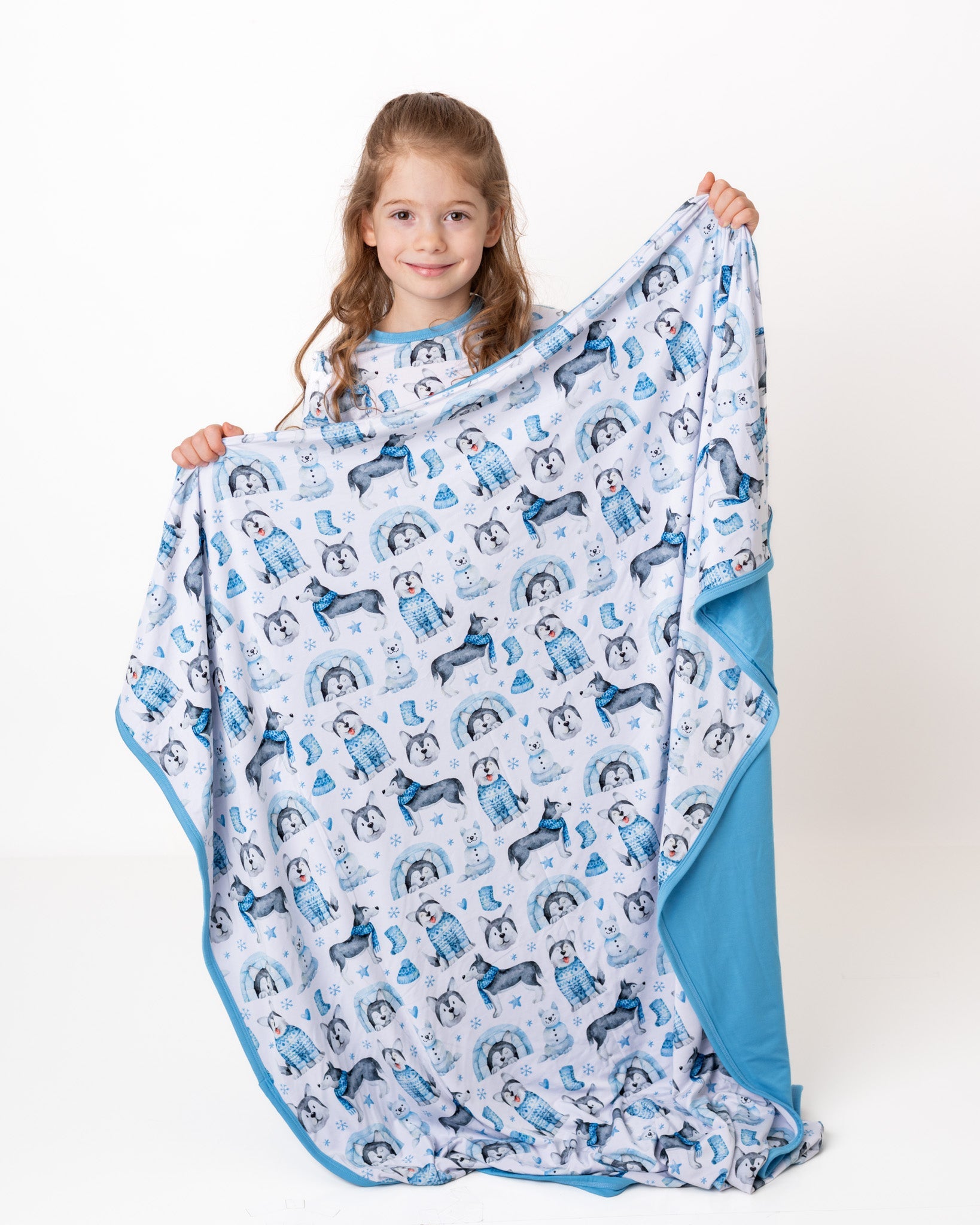 Arctic Huskies | Bamboo Double Layer Toddler Blanket