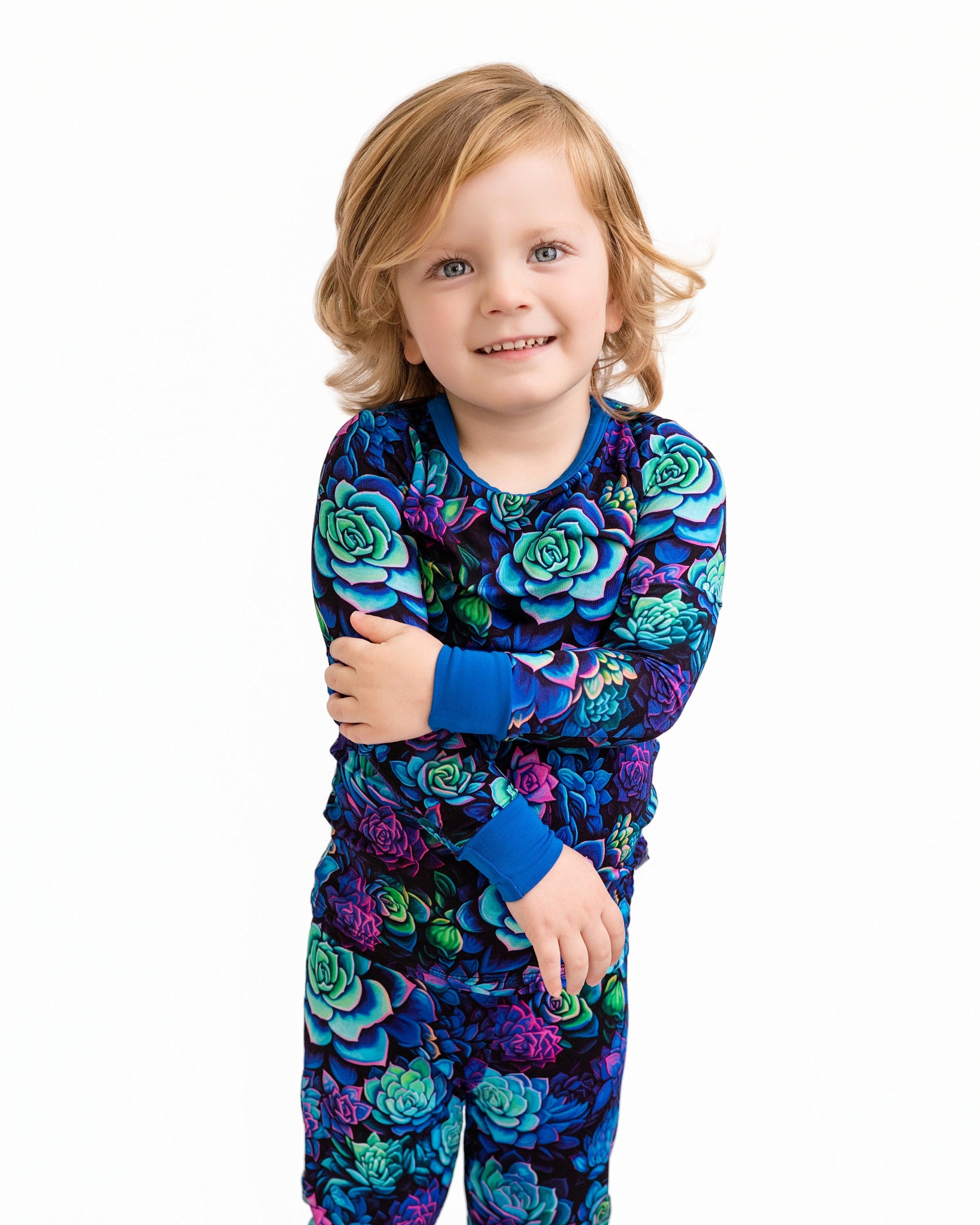 Electric Succulents | Bamboo Two-piece Pajamas