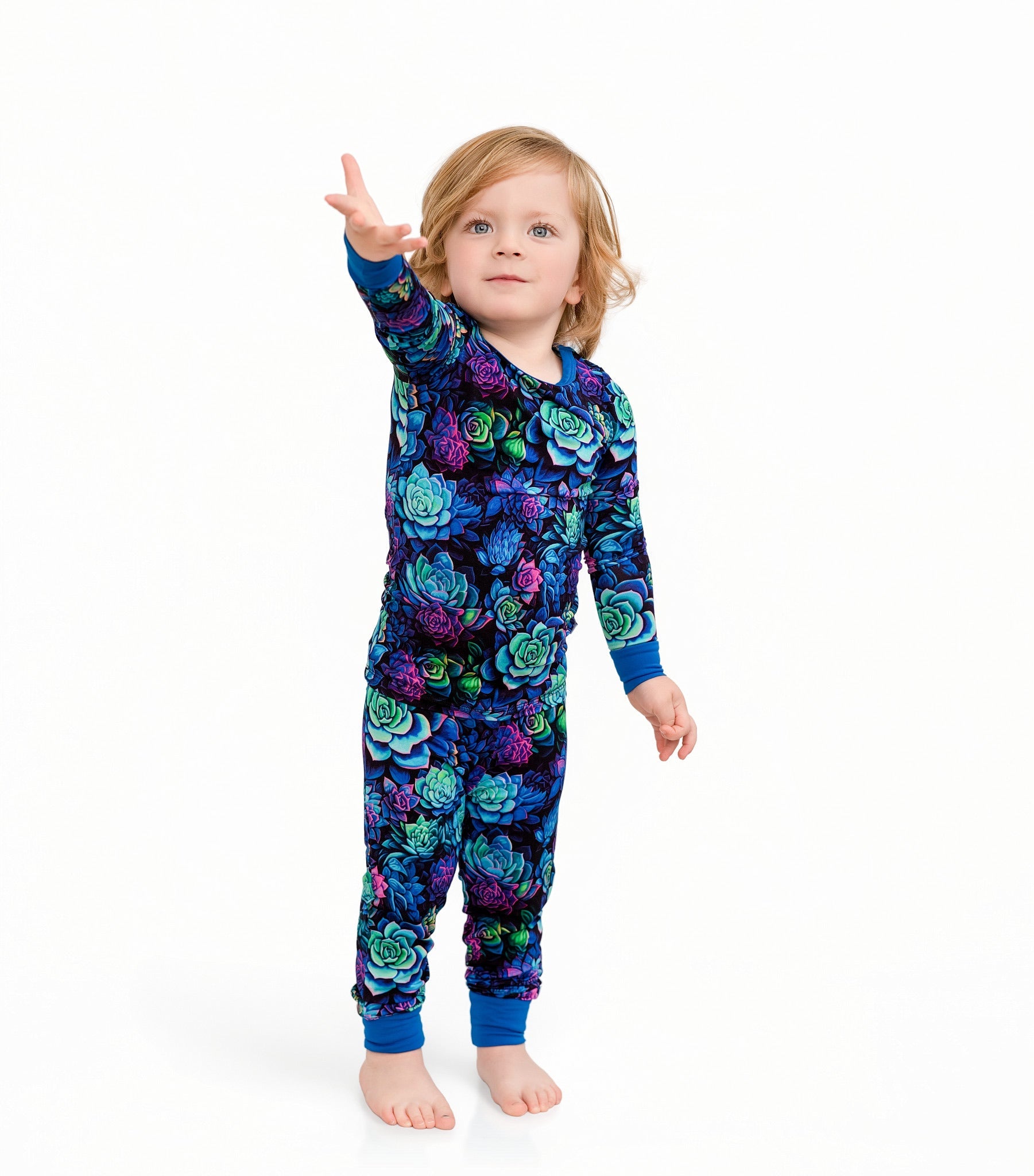 Electric Succulents | Bamboo Two-piece Pajamas
