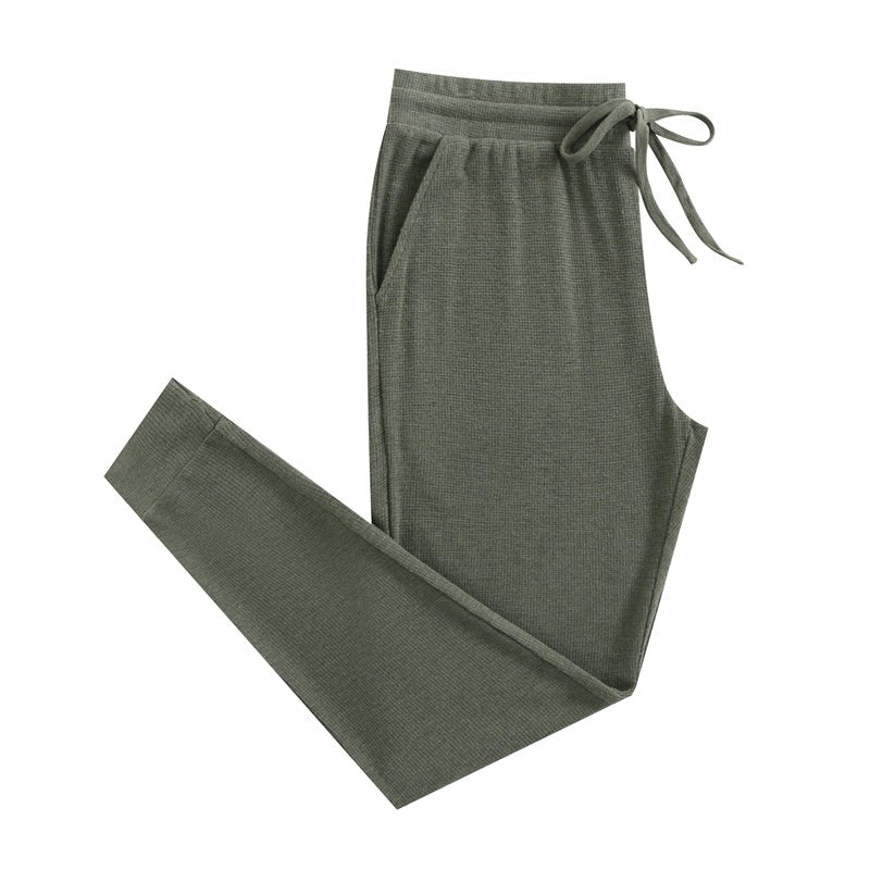 Bamboo Waffle Men's Jogger Pants-line Dry Only