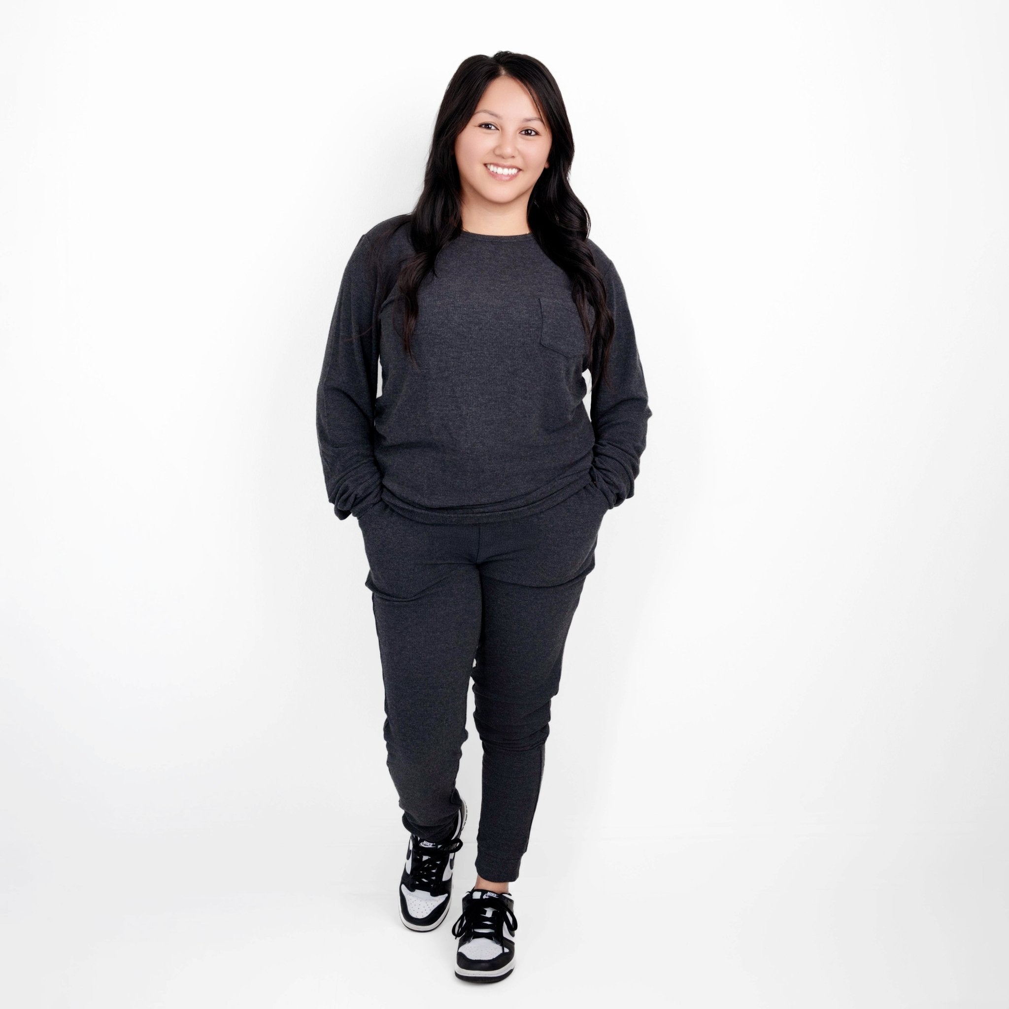 Bamboo Waffle Women's Jogger Pants-line Dry Only