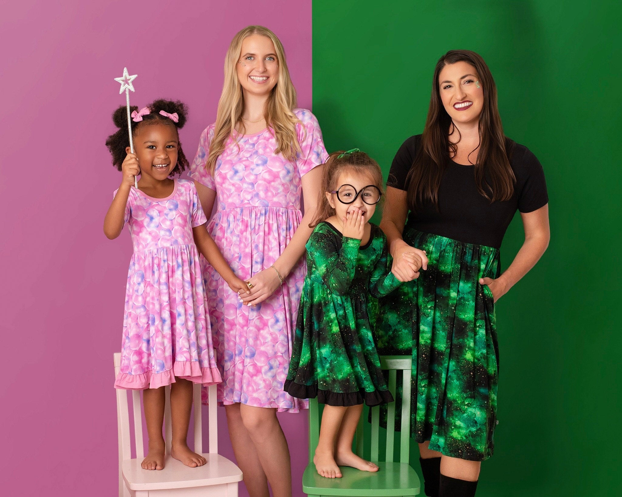 Wicked Cute | Bubbles | Bamboo Ruffle Twirl Dress & Shorts