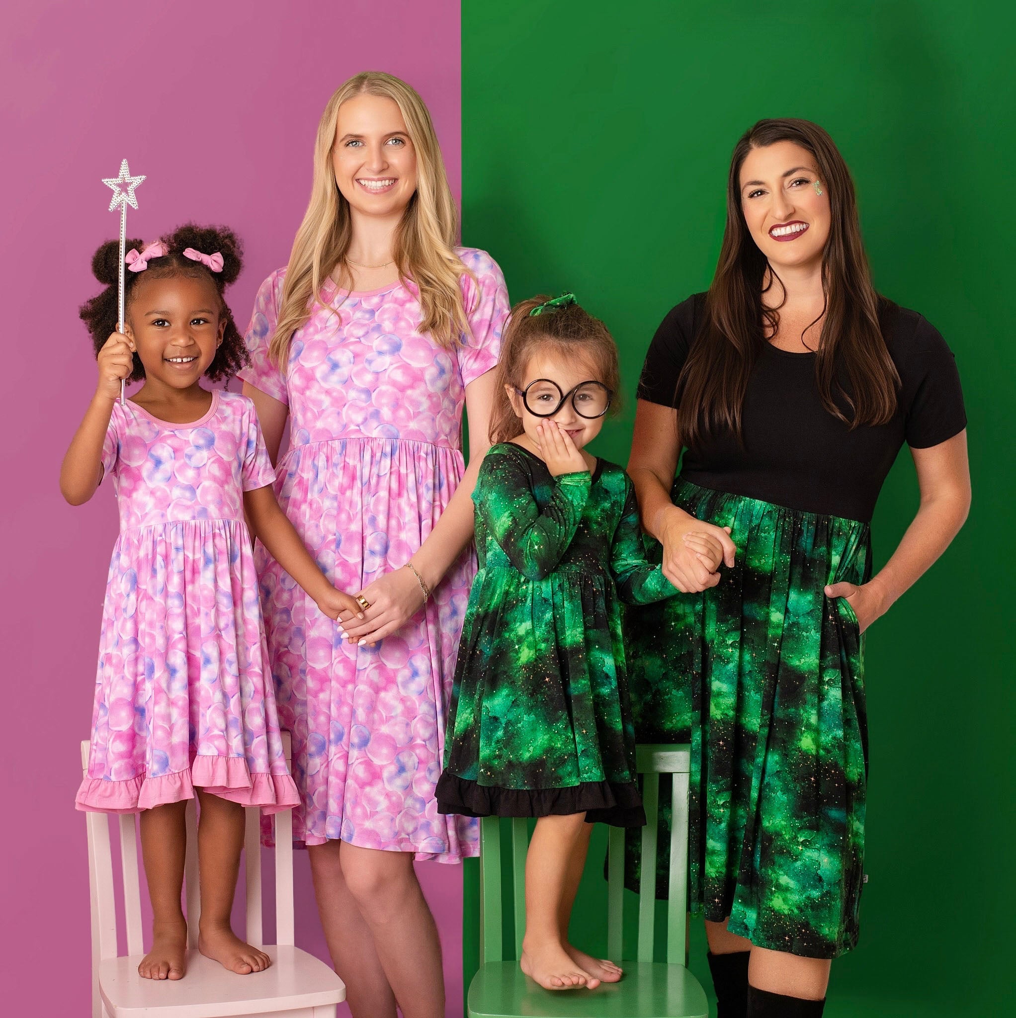 Wicked Cute | Bubbles | Bamboo Ruffle Twirl Dress & Shorts