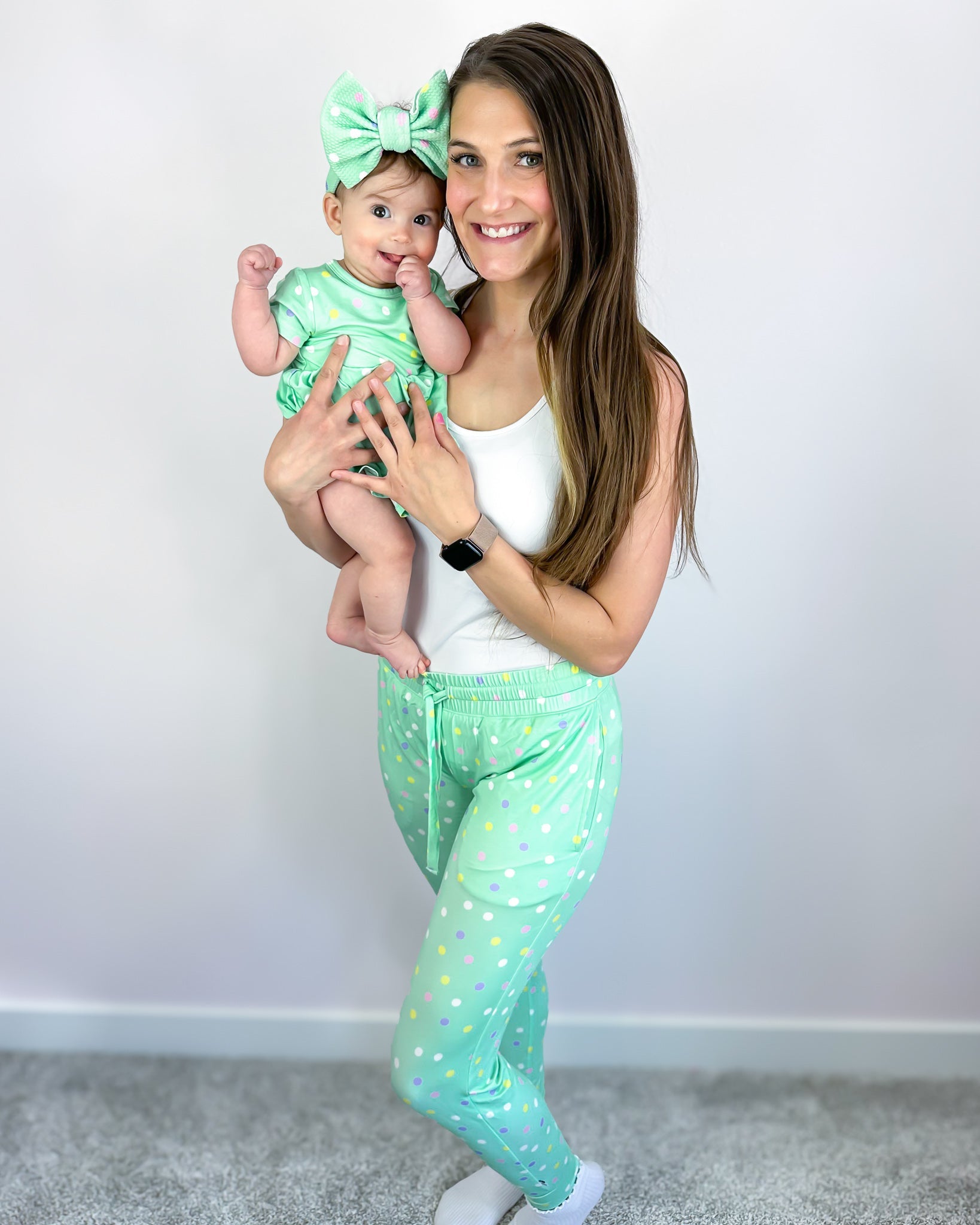 Pastel Dots | Women's Bamboo Jogger Pajama Pants