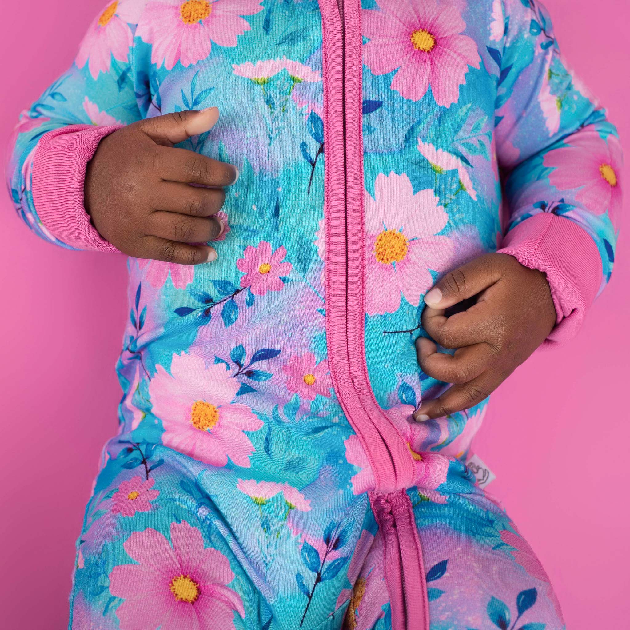 Dreamy Cosmos | Convertible Bamboo Zipper Baby Pajamas