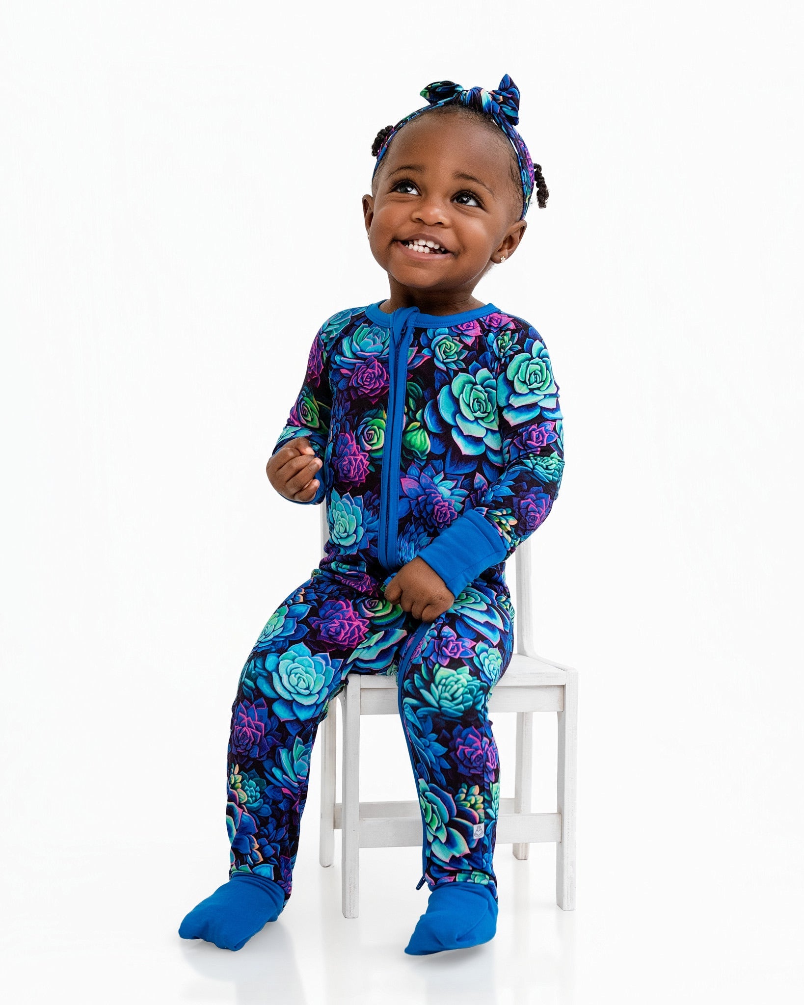 Electric Succulents | Bamboo Zipper Pajamas