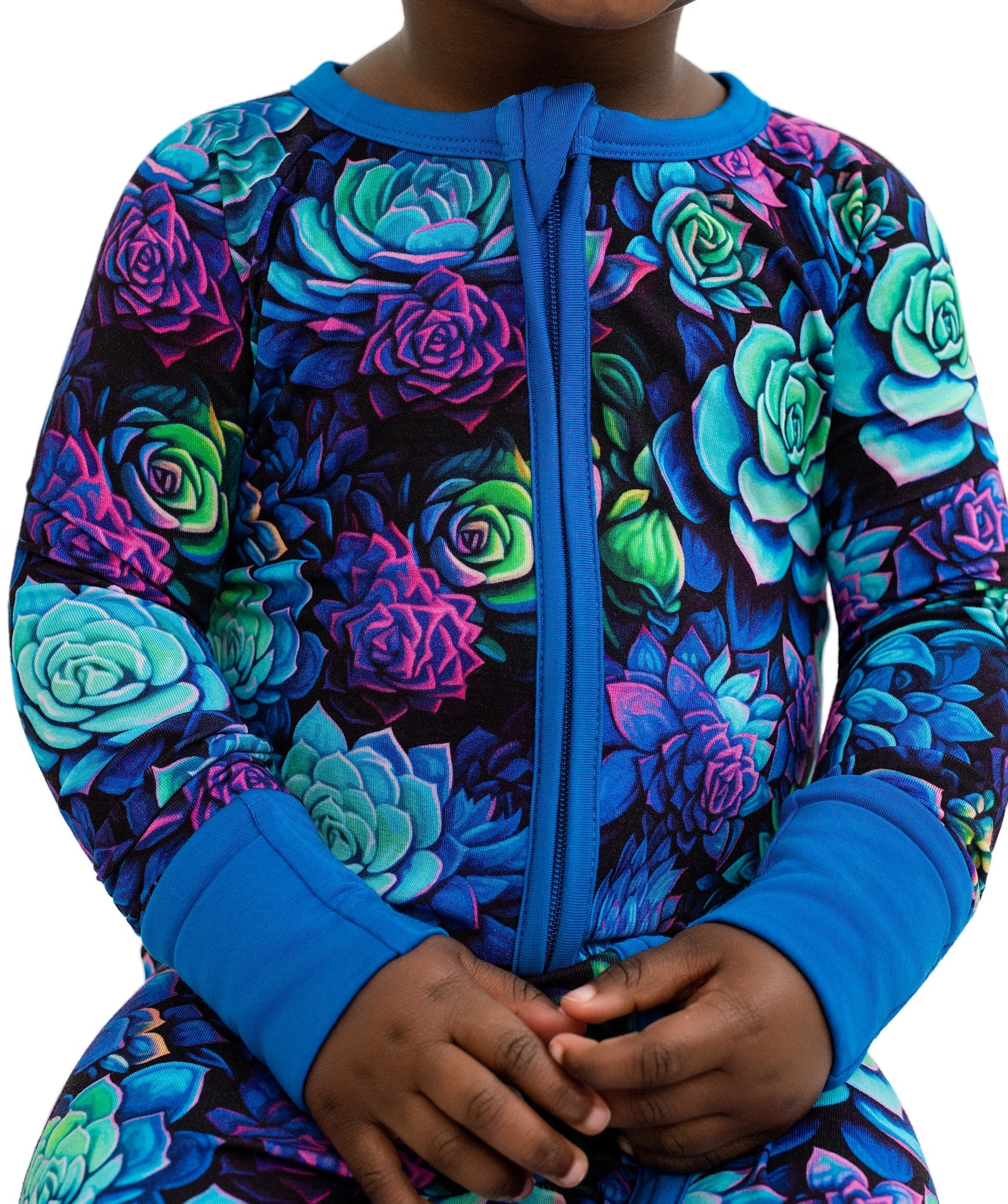 Electric Succulents | Bamboo Zipper Pajamas