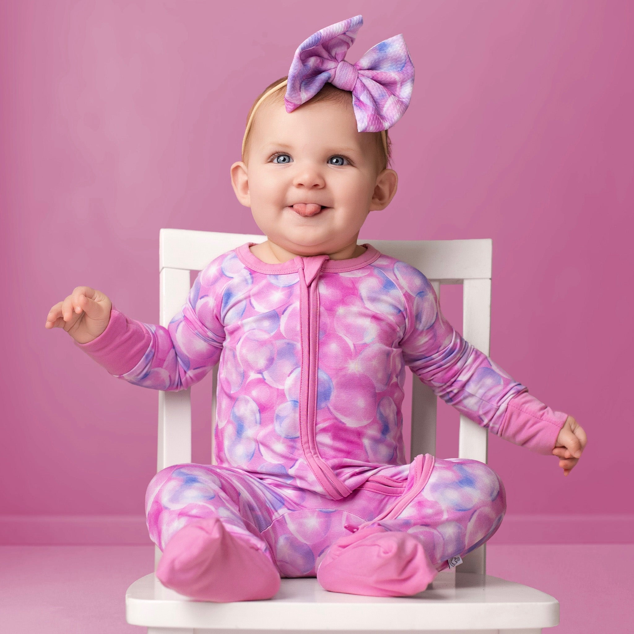 Wicked Cute | Bubbles | Bamboo Zipper Pajamas