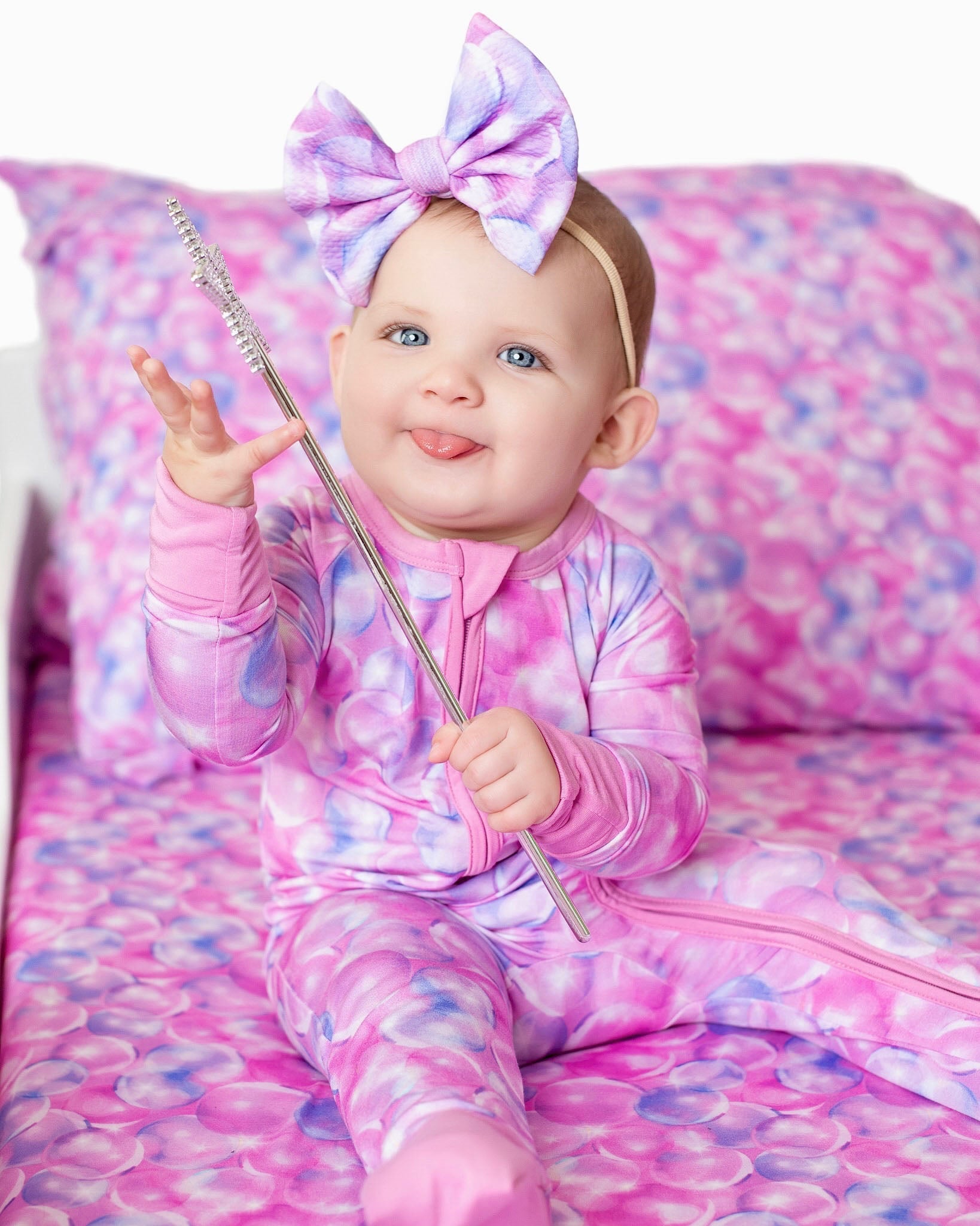 Wicked Cute | Bubbles | Bamboo Zipper Pajamas