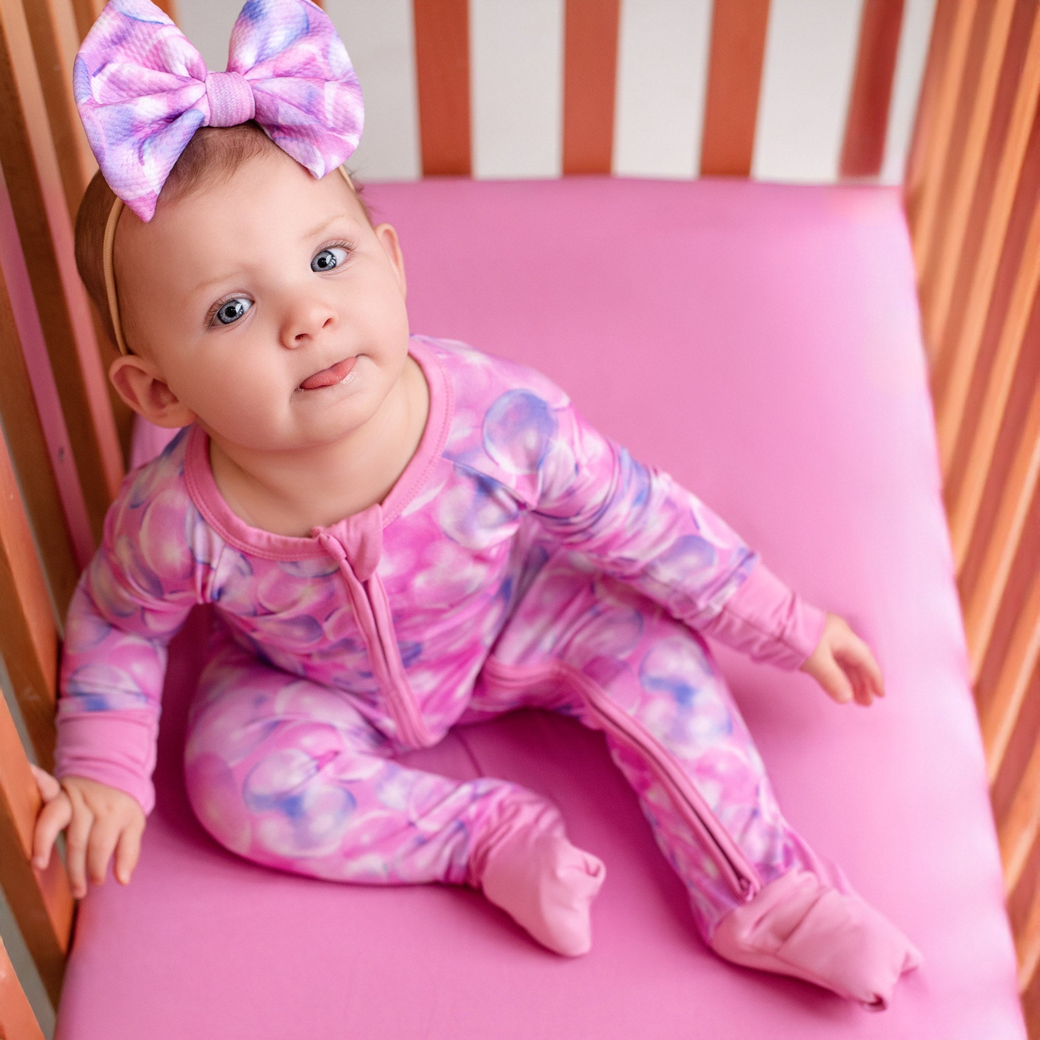 Wicked Cute | Bubbles | Large Nylon Bow Headband