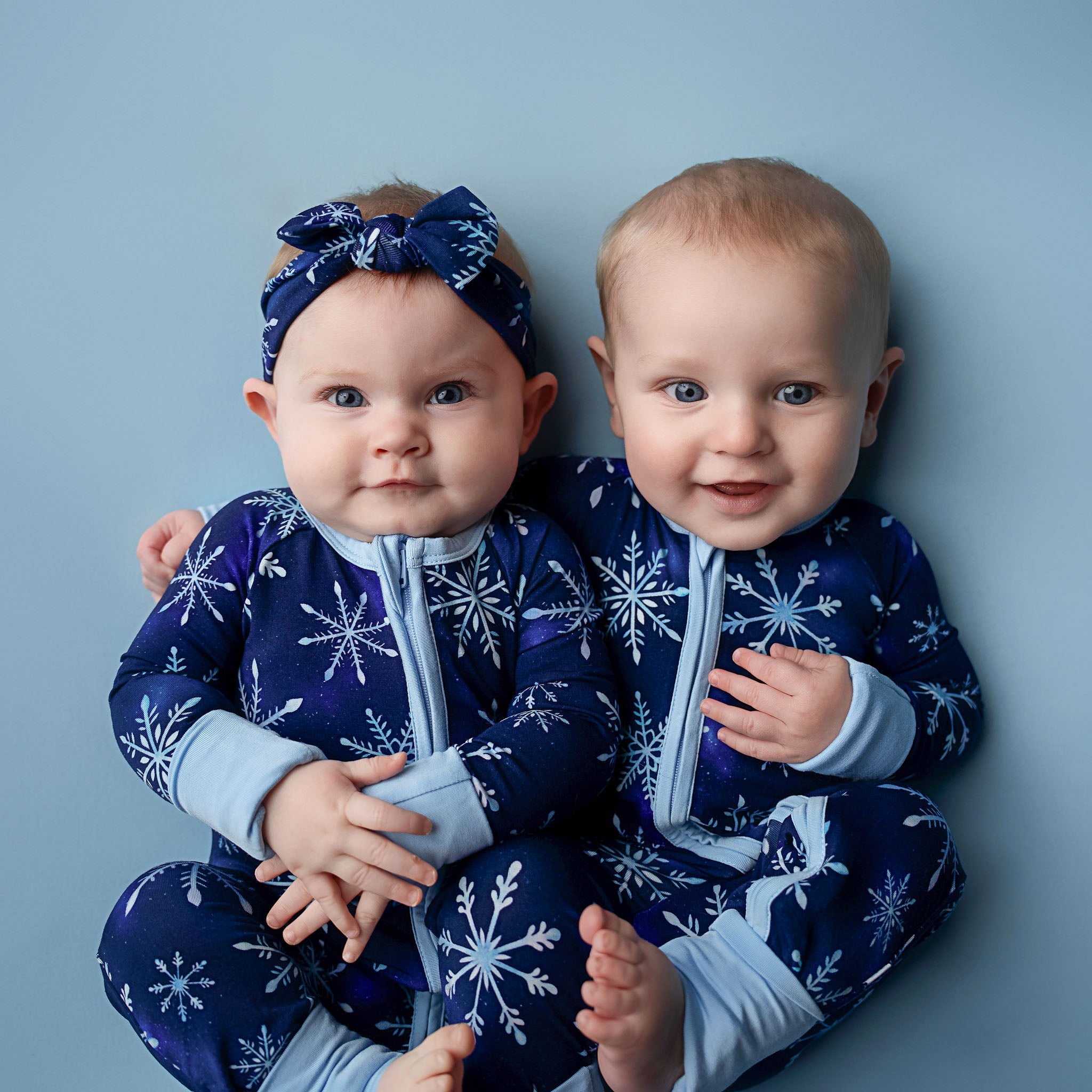 Icy Snowflakes | Bamboo Zipper Pajamas