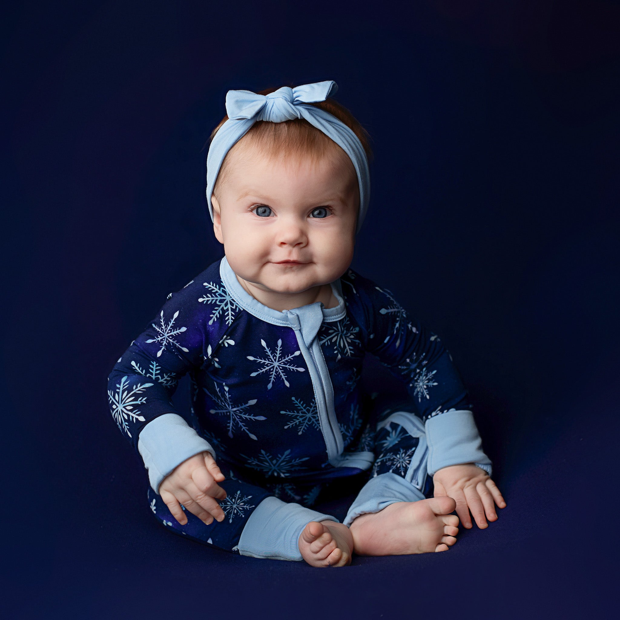 Icy Snowflakes | Bamboo Zipper Pajamas
