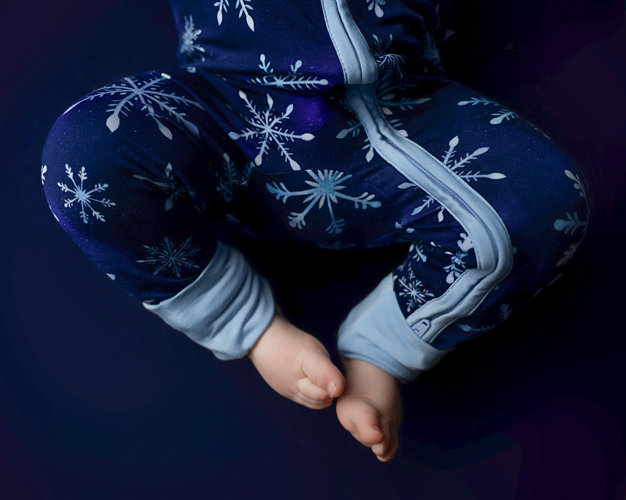 Icy Snowflakes | Bamboo Zipper Pajamas