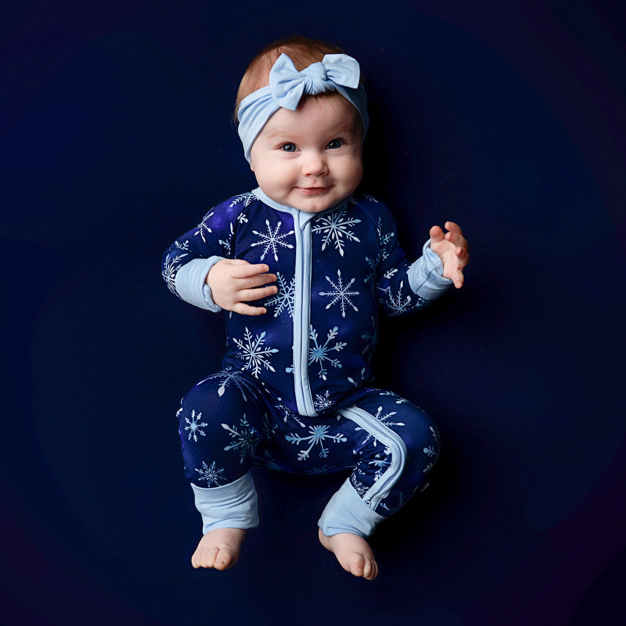 Icy Blue | Bamboo Headband Bow
