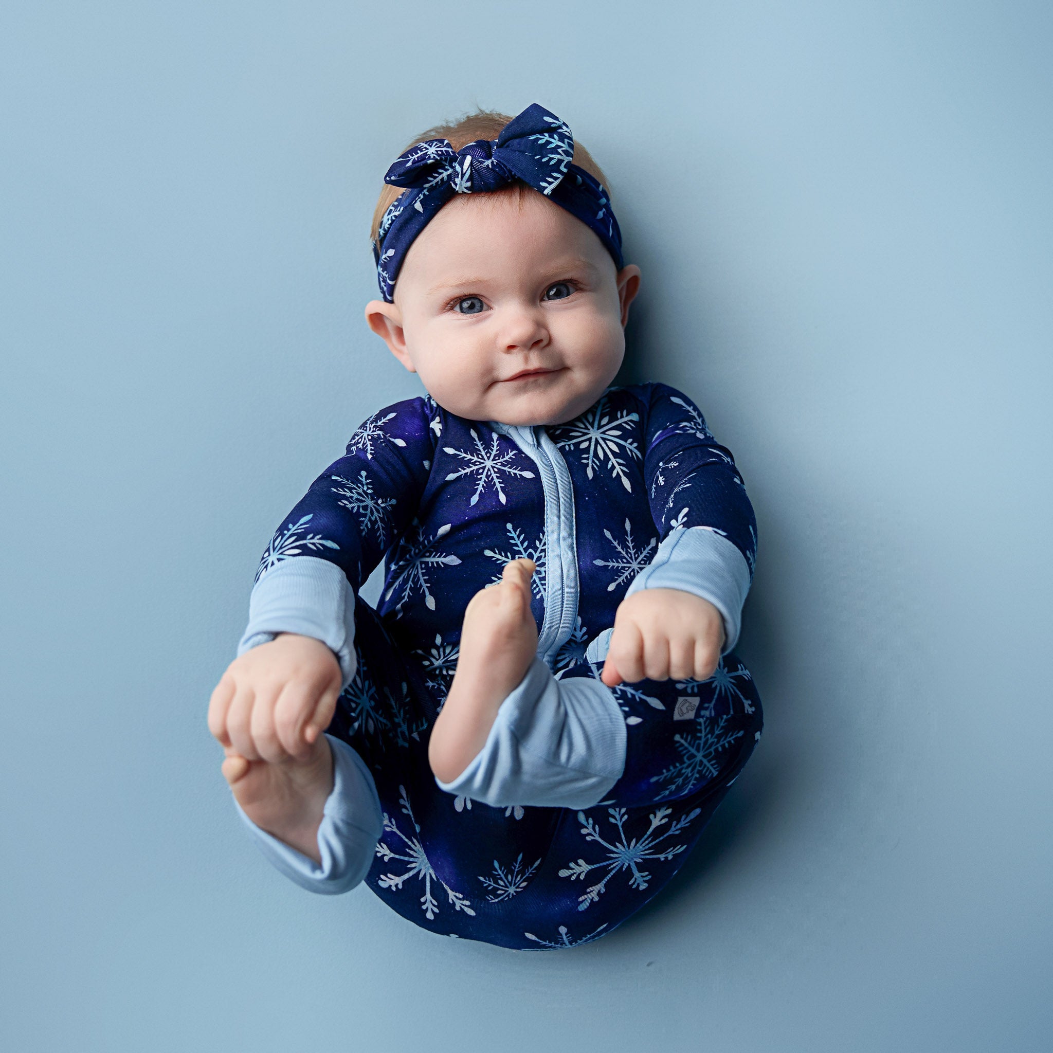 Icy Snowflakes | Bamboo Zipper Pajamas