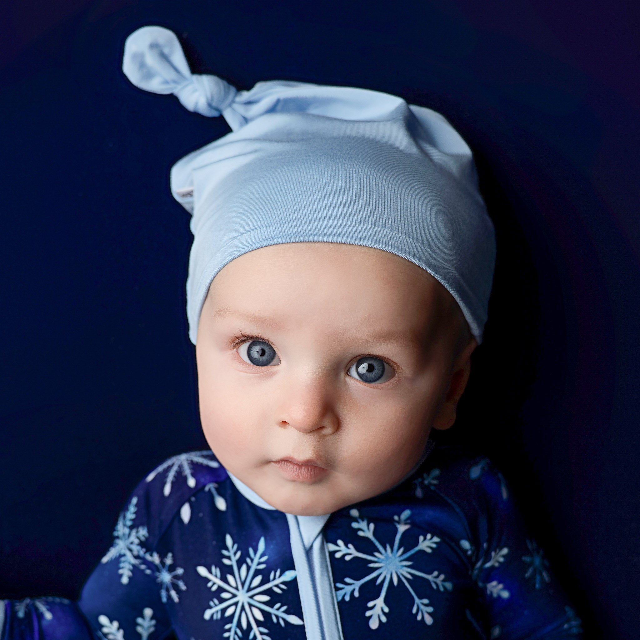 Icy Blue | Bamboo Baby Knotted Hat