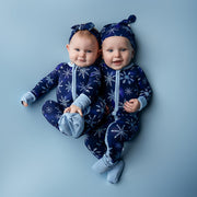 Icy Snowflakes | Bamboo Zipper Pajamas