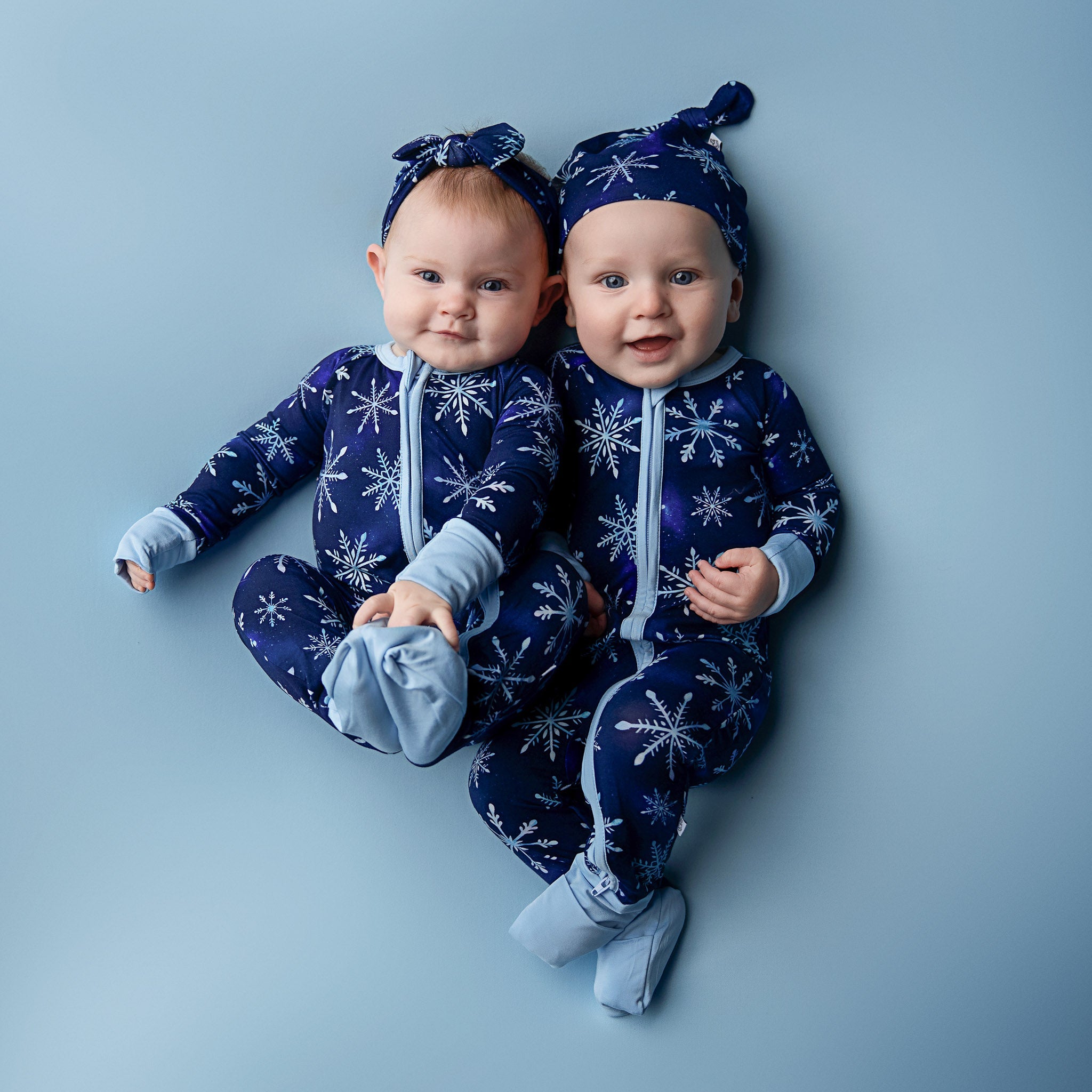 Icy Snowflakes | Bamboo Zipper Pajamas