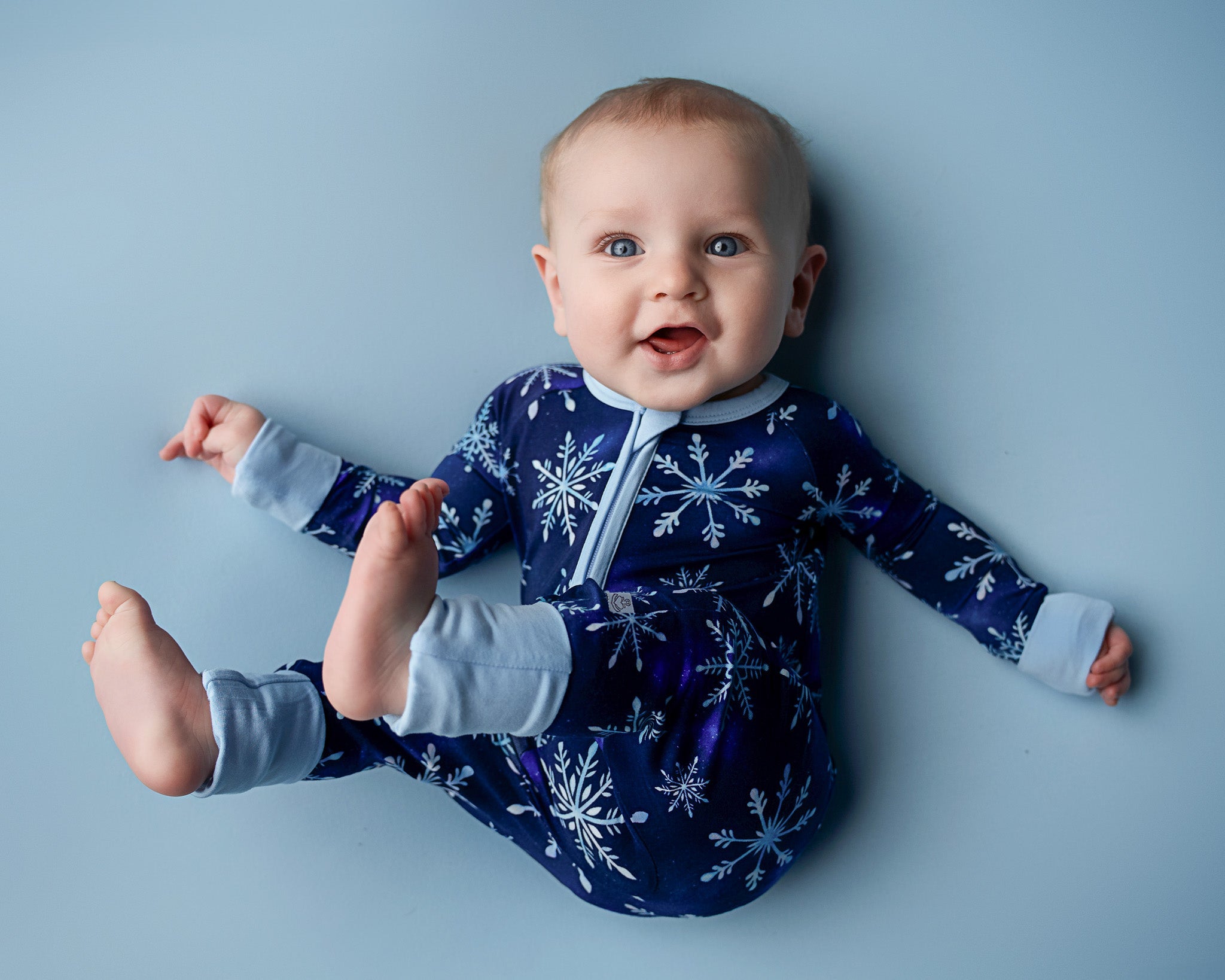 Icy Snowflakes | Bamboo Zipper Pajamas