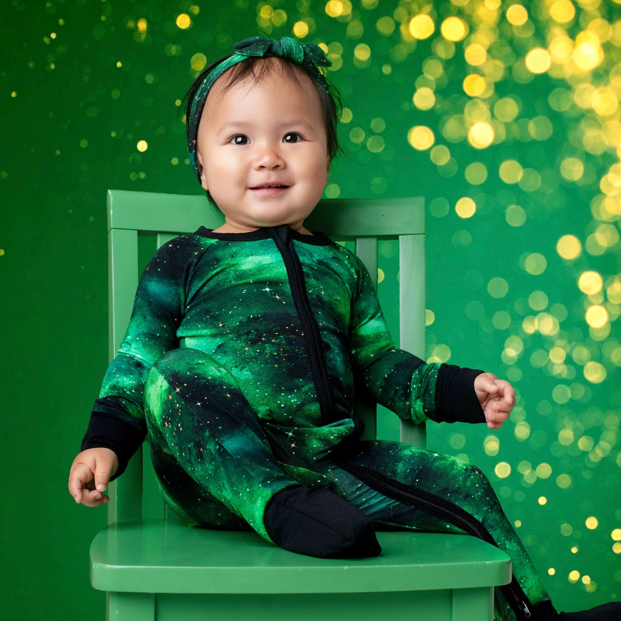 Wicked Cute | Green Galaxy Elixir | Bamboo Headband Bow