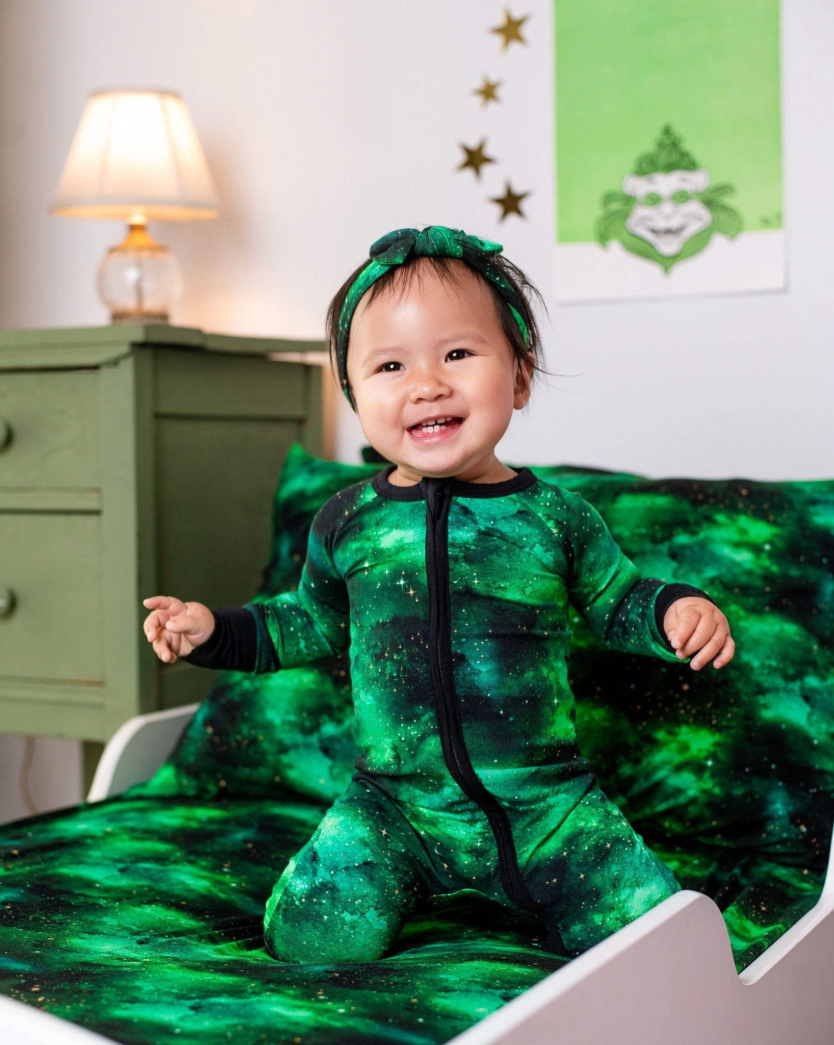 Wicked Cute | Green Galaxy Elixir | Bamboo Crib Sheet