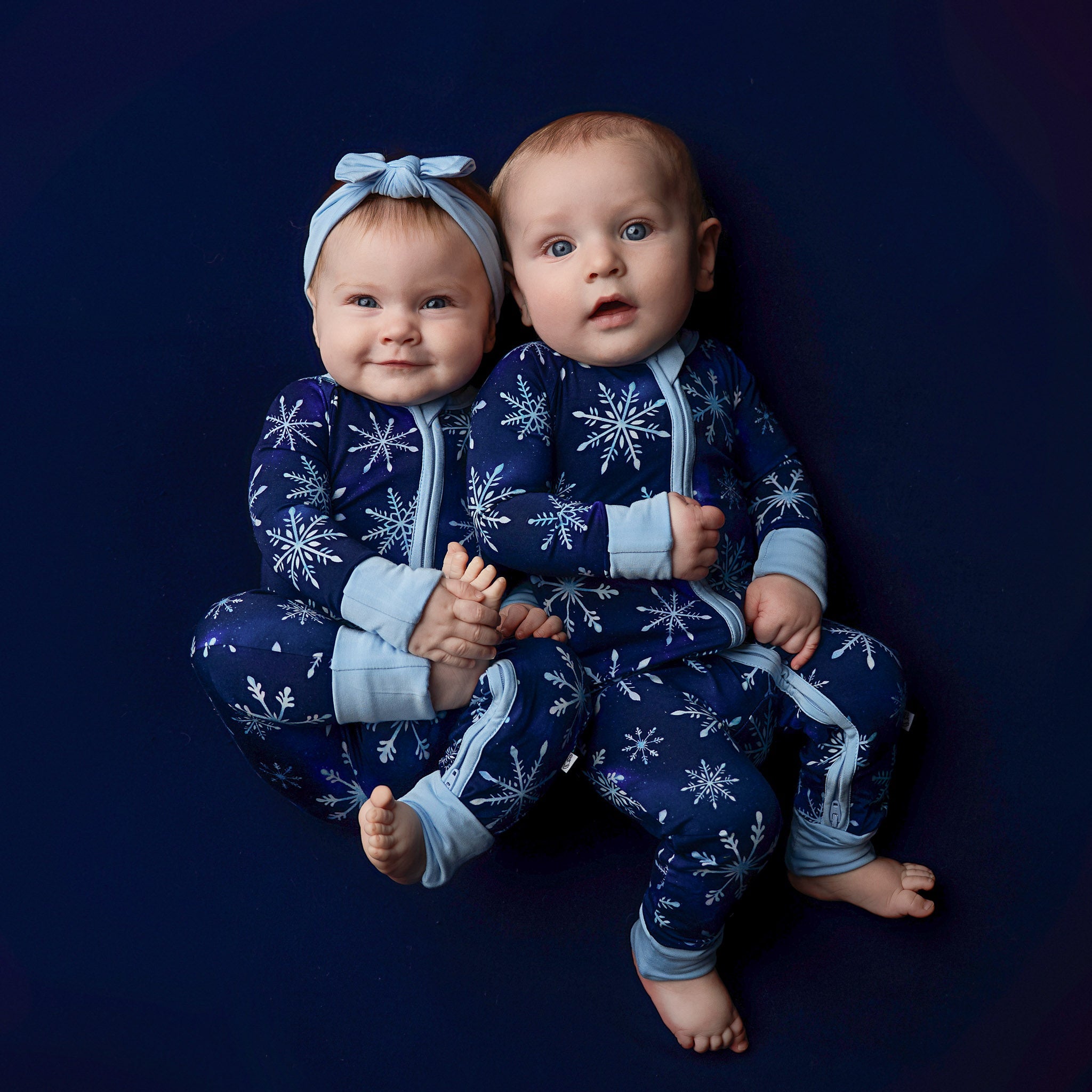 Icy Snowflakes | Bamboo Zipper Pajamas