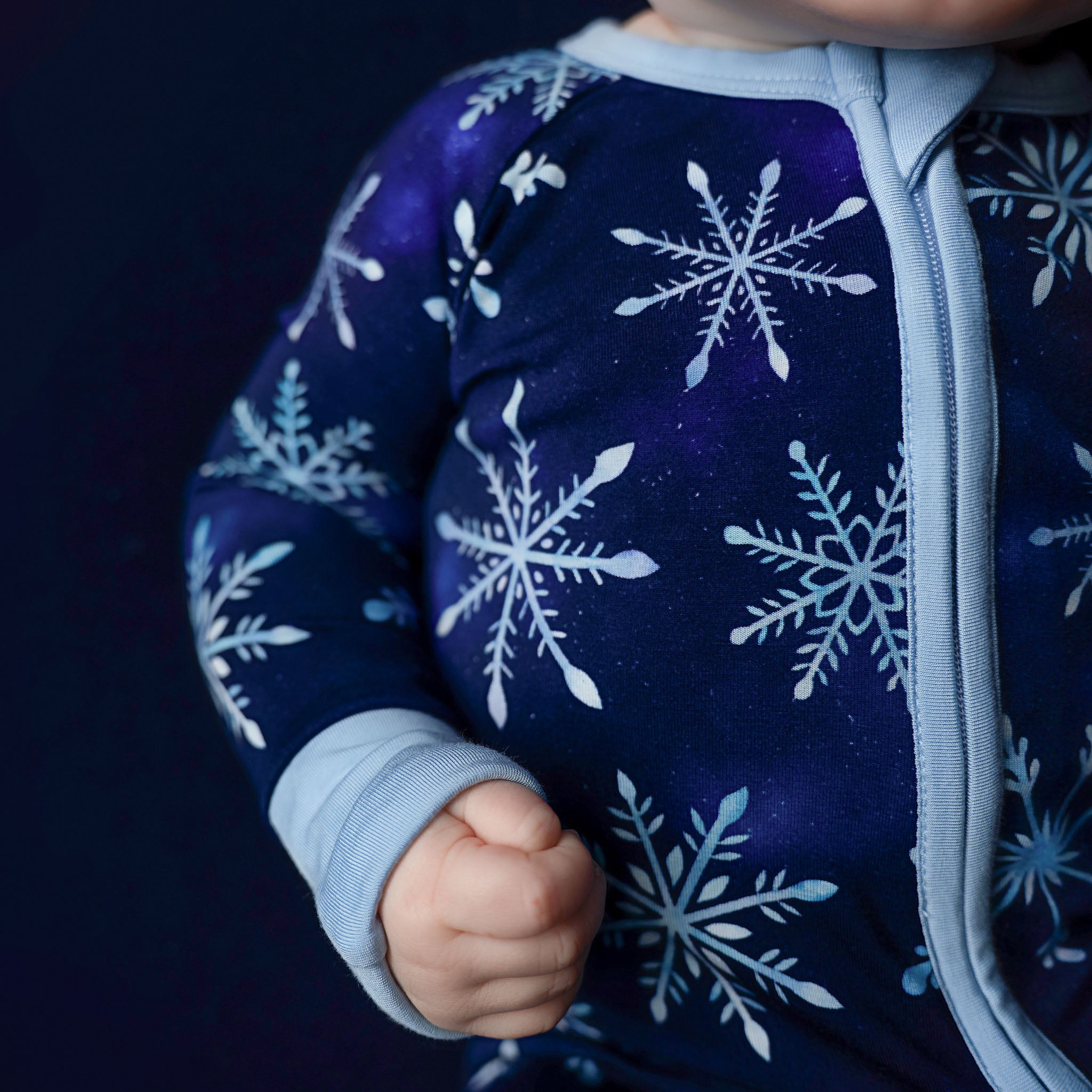 Icy Snowflakes | Bamboo Zipper Pajamas
