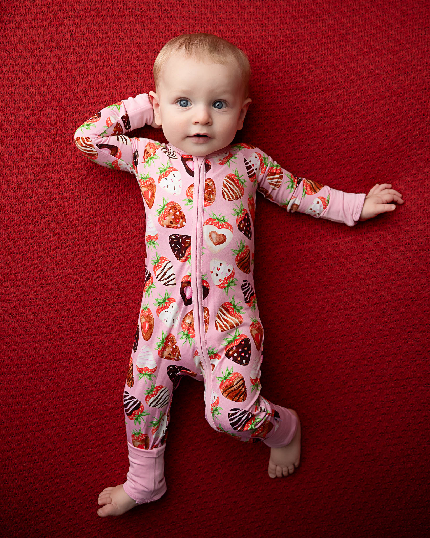 Sweet Strawberries | Bamboo Zipper Pajamas