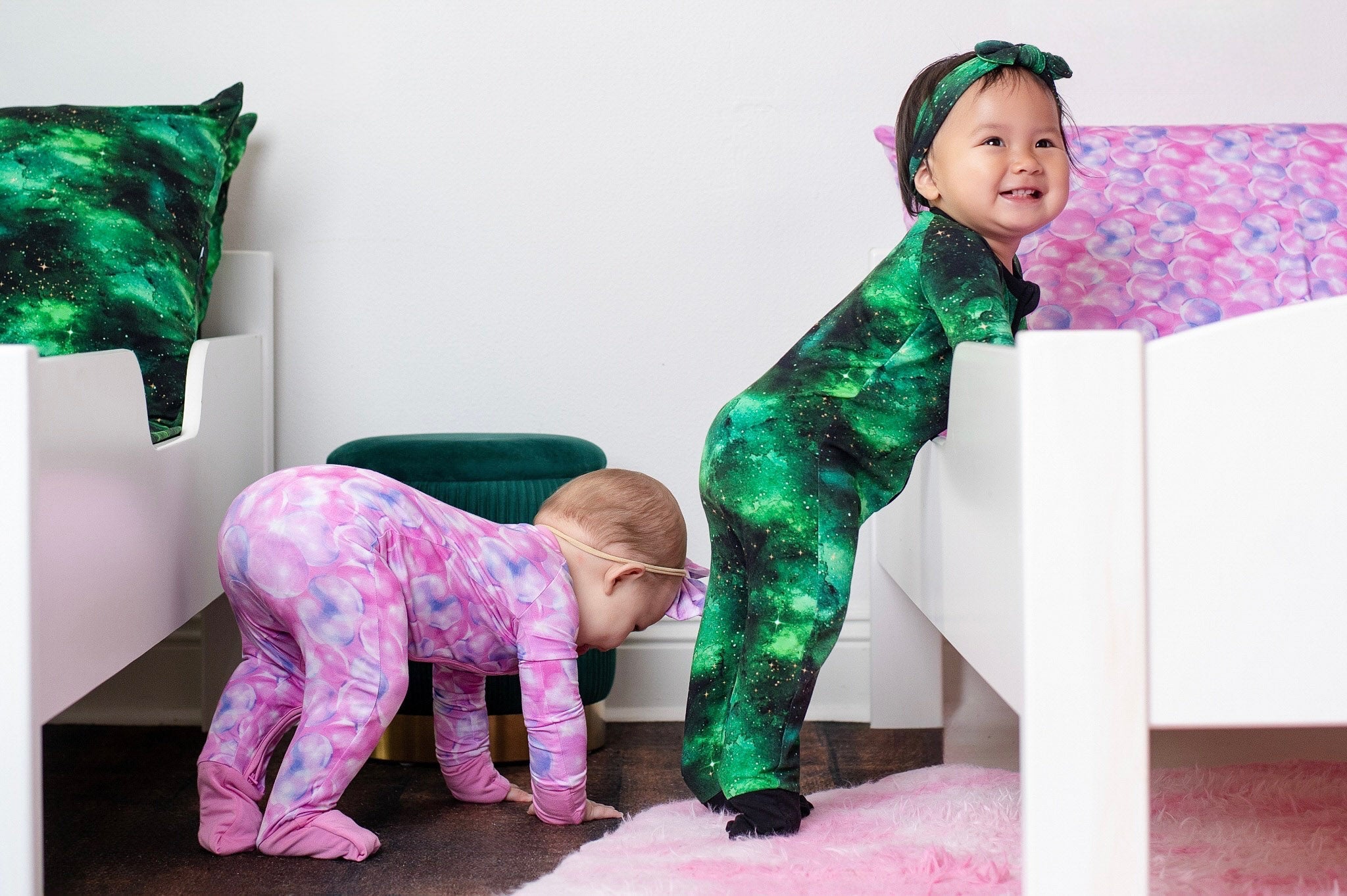 Wicked Cute | Bubbles | Bamboo Zipper Pajamas