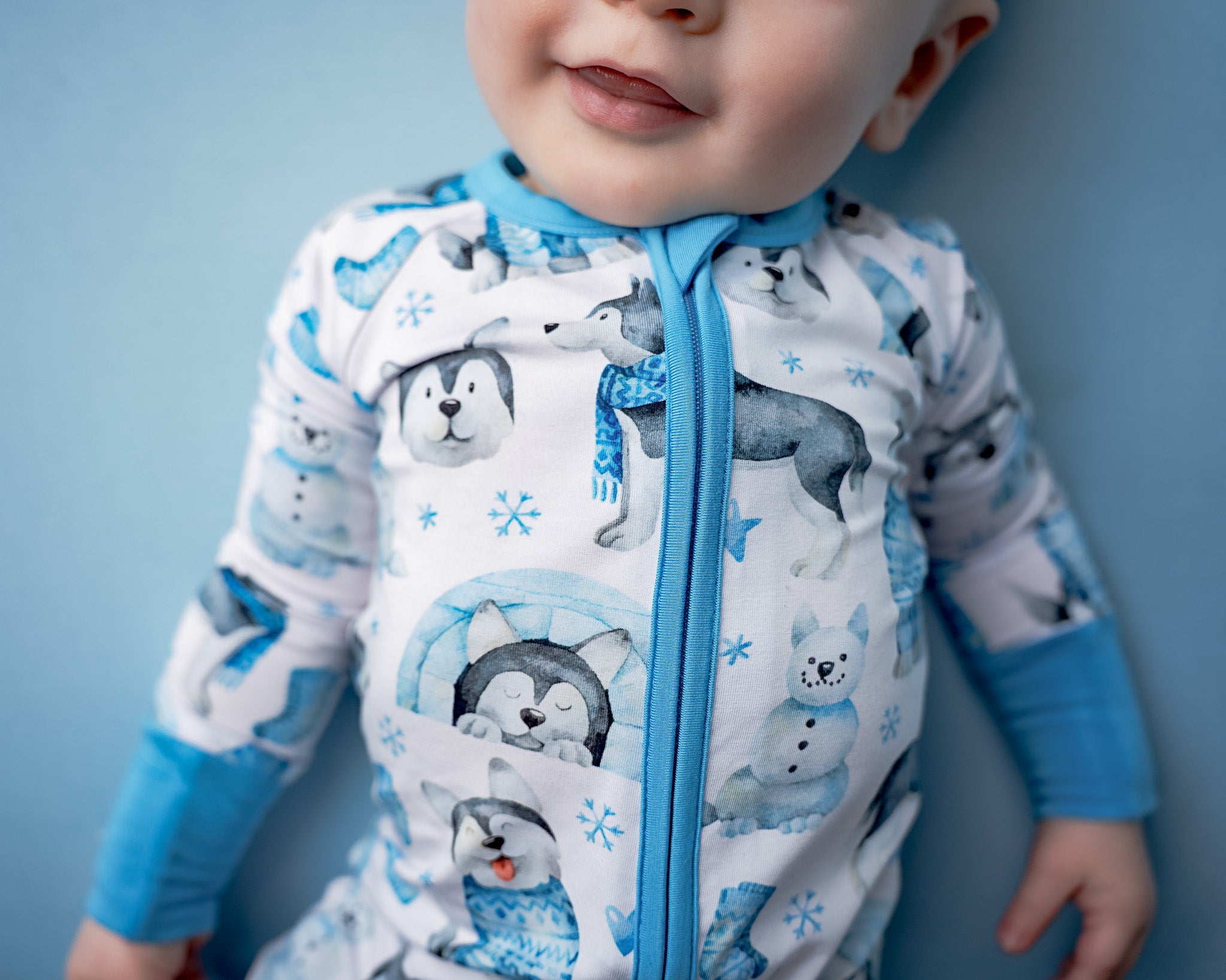 Arctic Huskies | Bamboo Zipper Pajamas