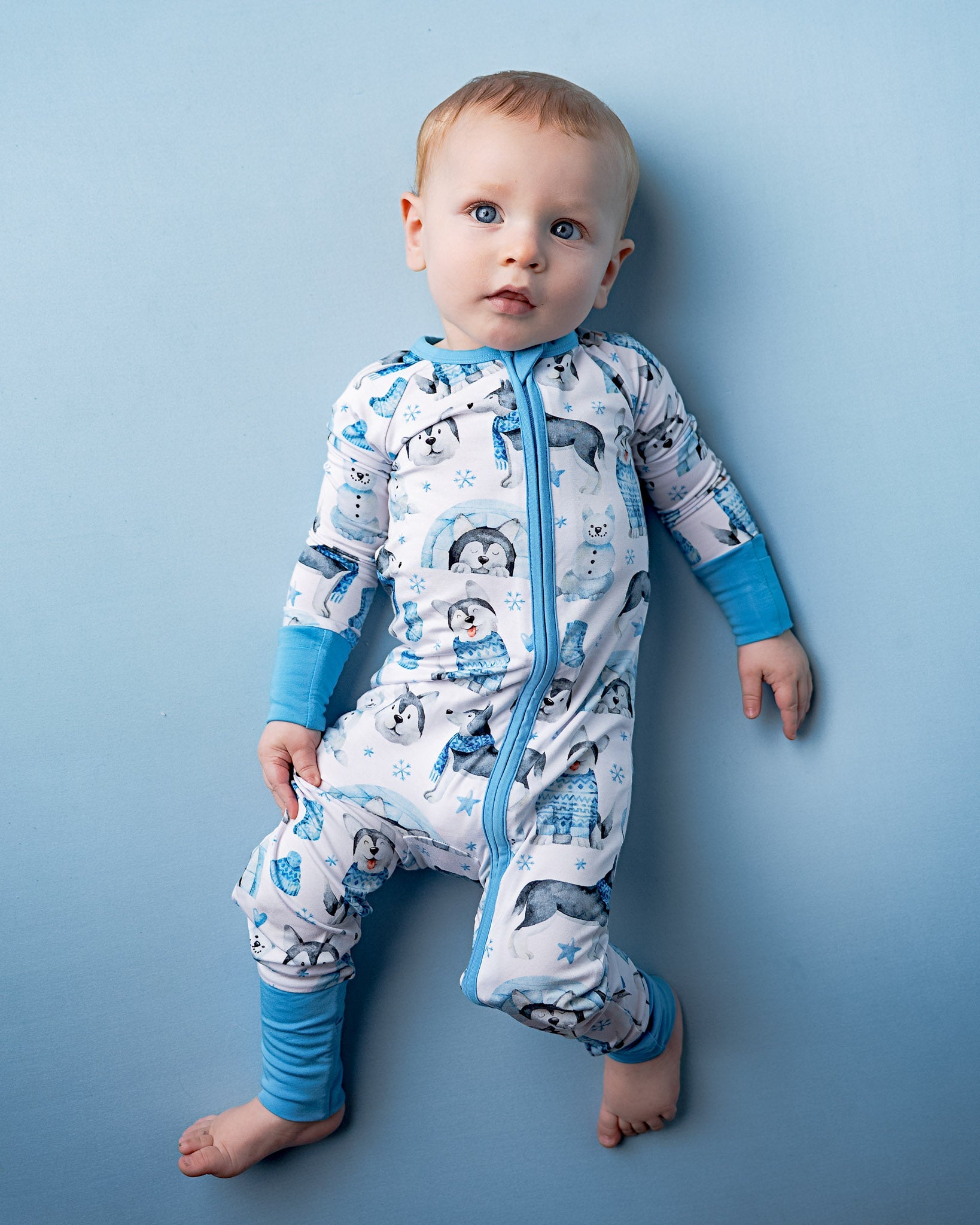 Arctic Huskies | Bamboo Zipper Pajamas