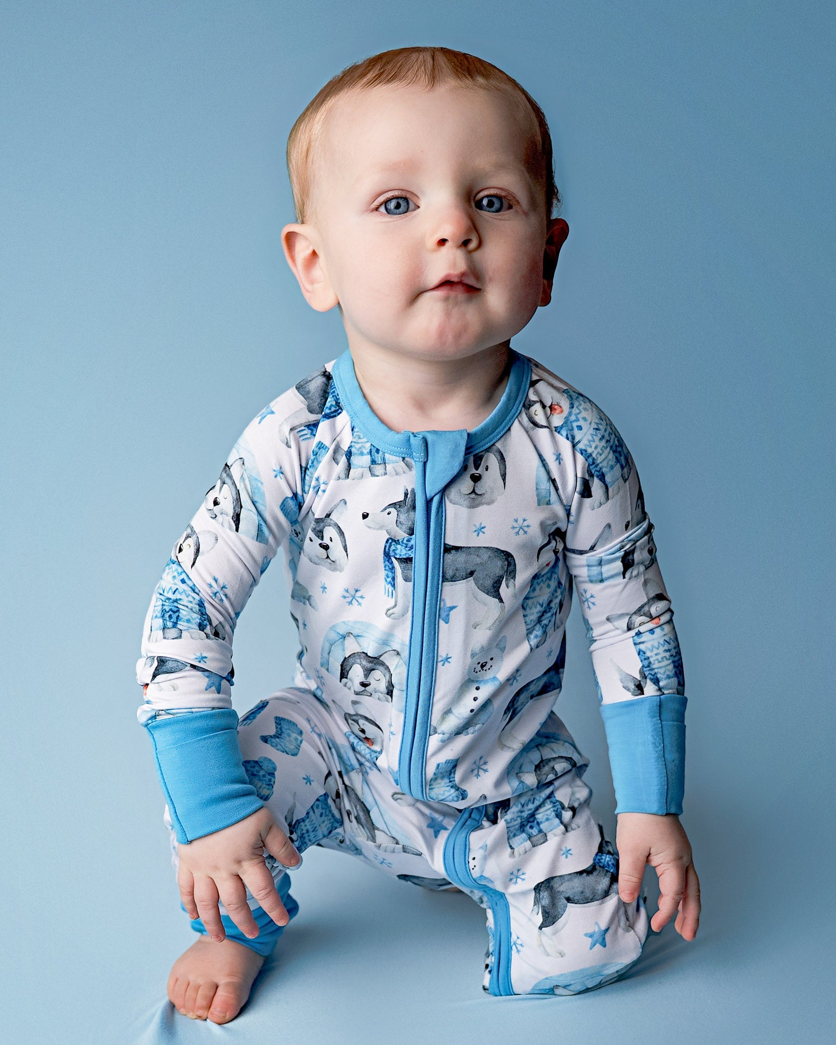 Arctic Huskies | Bamboo Zipper Pajamas