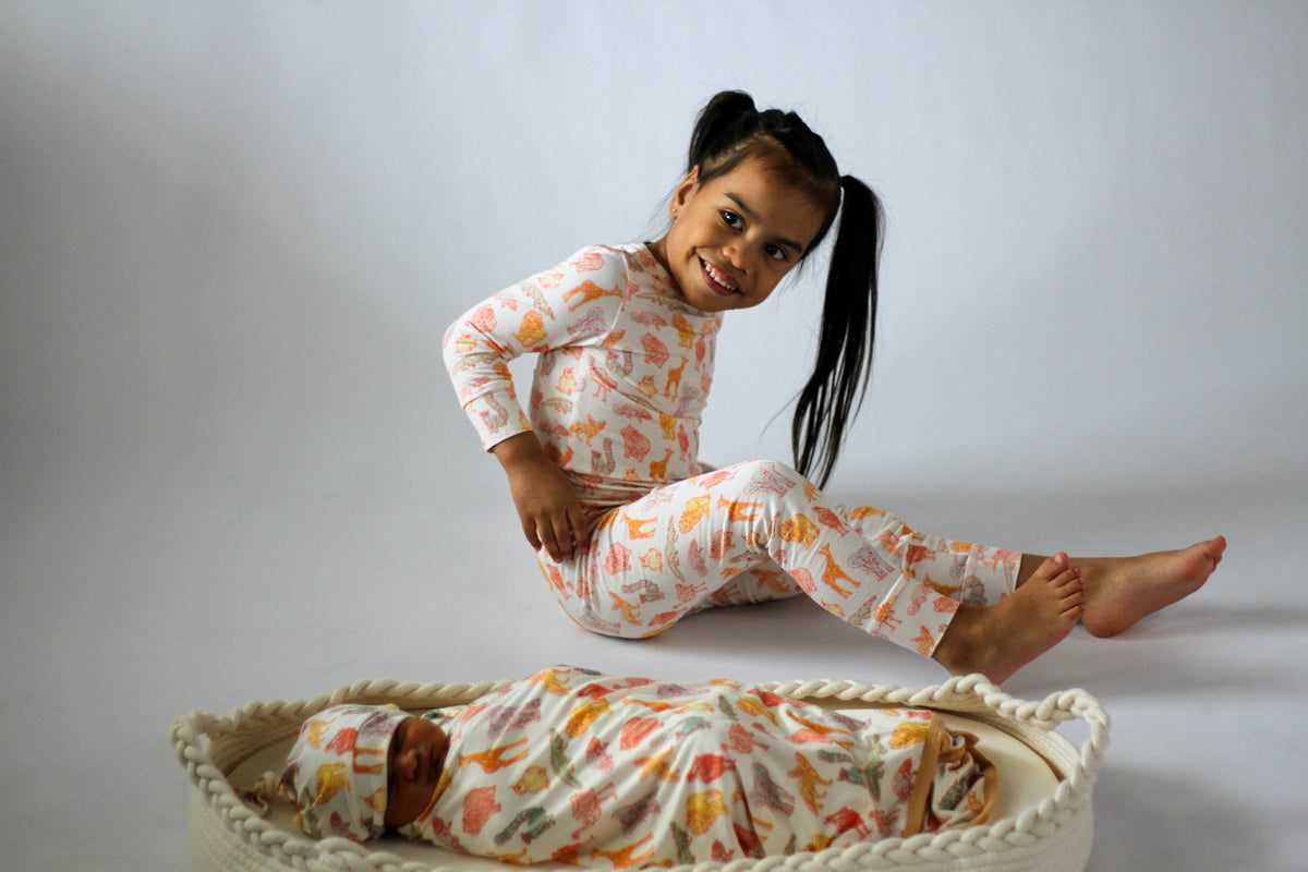 My First Zoo Trip Toddler Pajamas | Animal Print Kids Sleepwear |