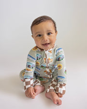 My First A National Park: Baby Bamboo Zip Onesie