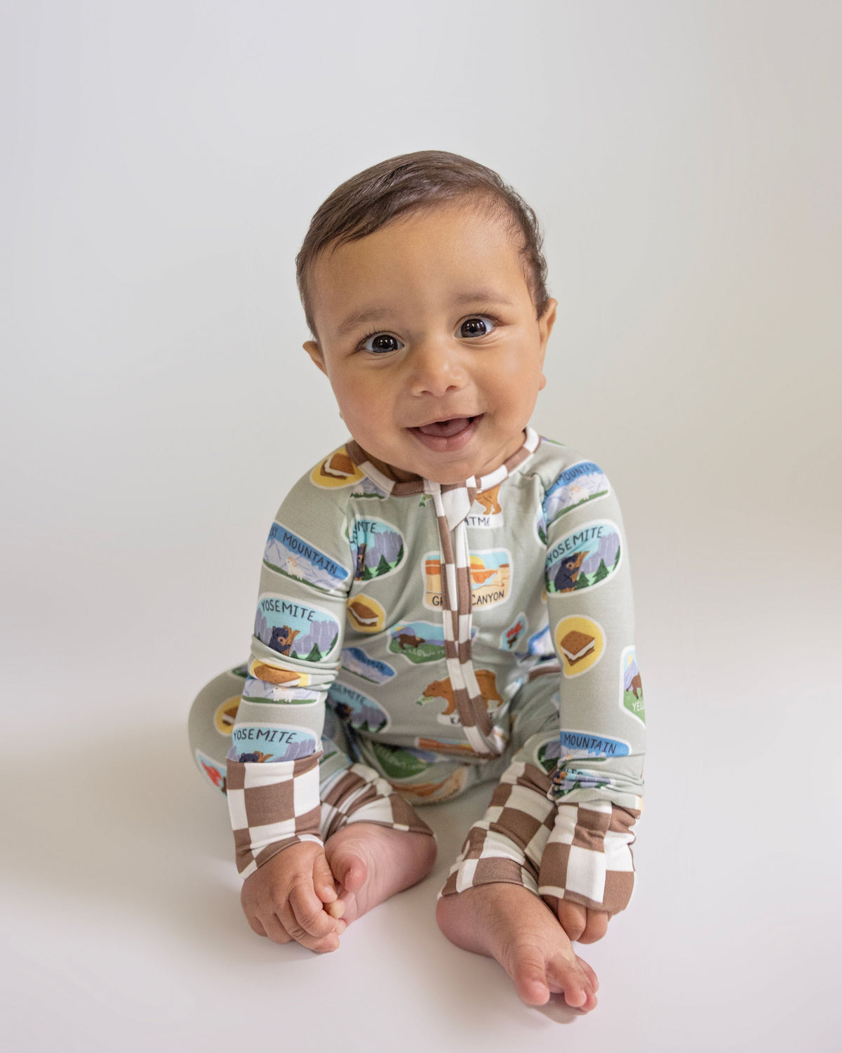 My First A National Park: Baby Bamboo Zip Onesie