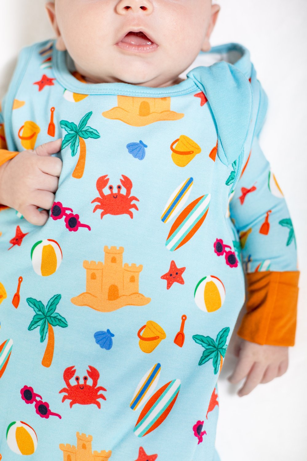 My First Beach Day:beach Baby Sleep Sack | Soft Breathable Wearable Blanket |