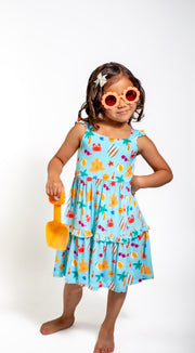 My First Beach Day Sundress – Soft Bamboo Dress For Baby Girls