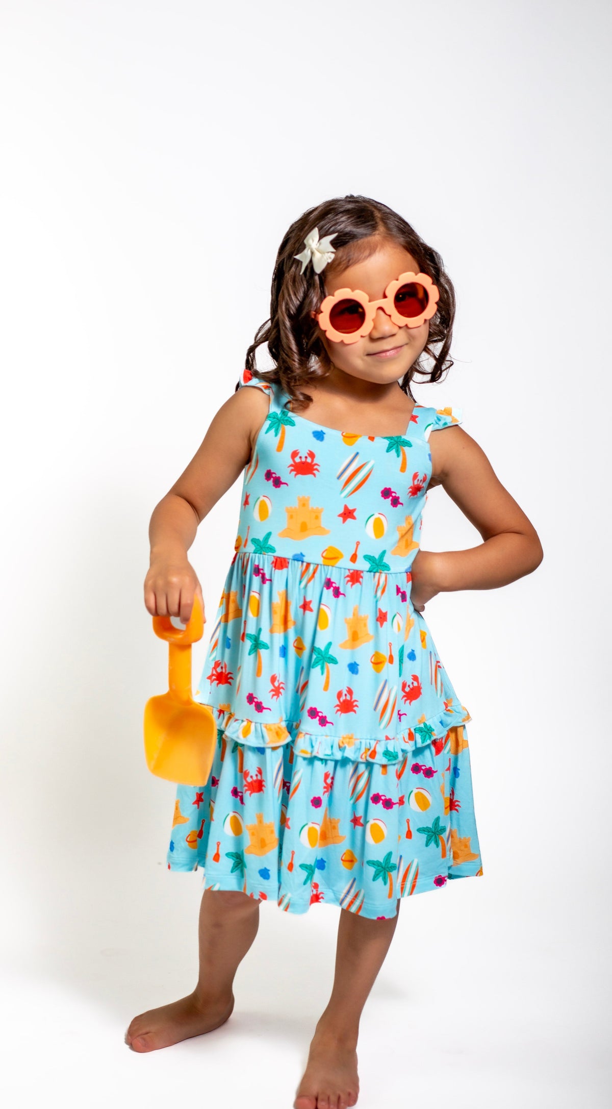 My First Beach Day Sundress – Soft Bamboo Dress For Baby Girls