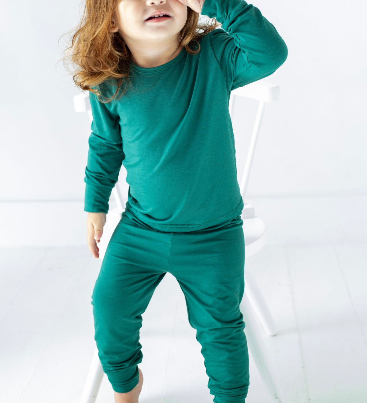 Red And Green Bamboo Two-piece Pajamas For Kids | Ultra Soft Sleepwear |