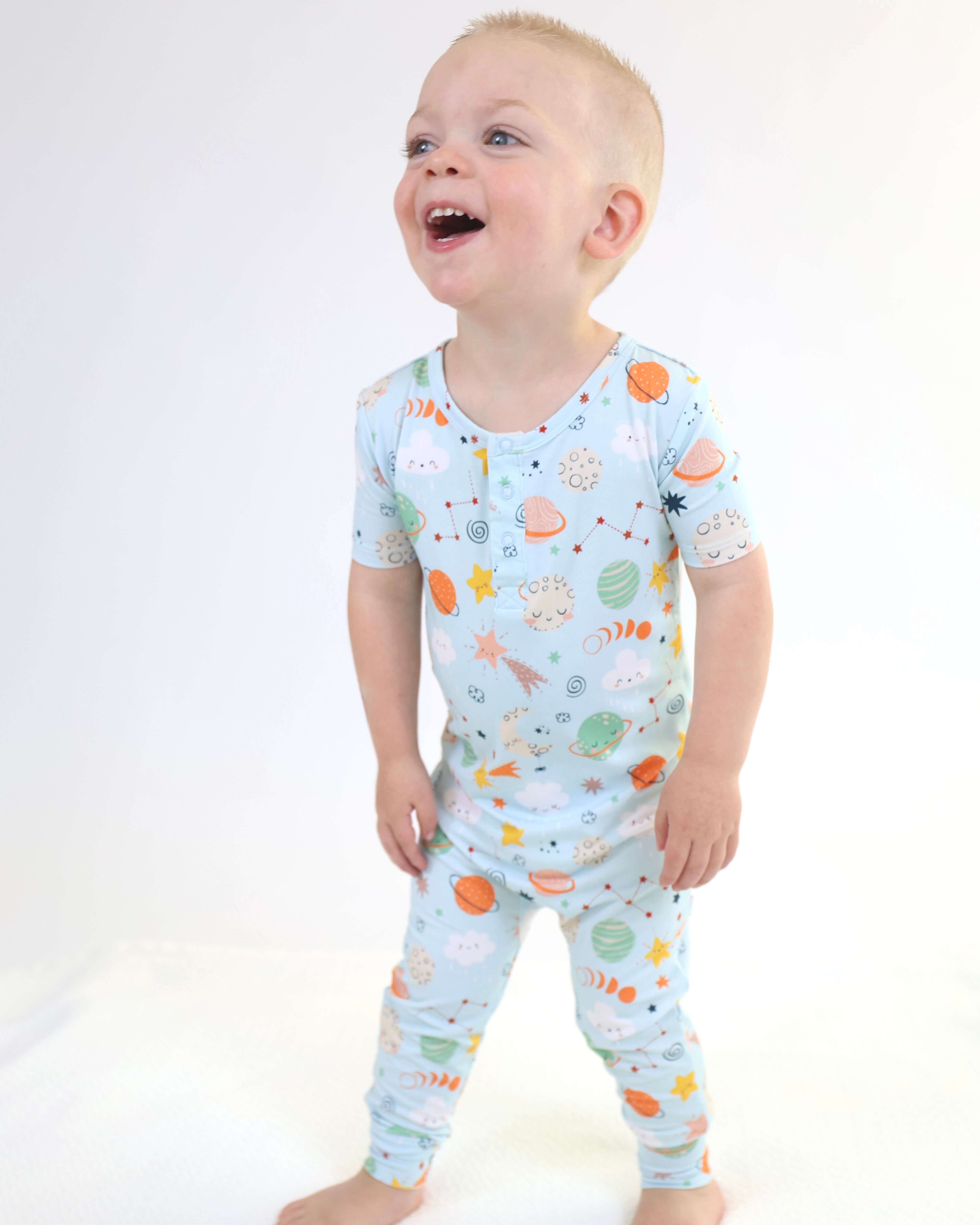 Bamboo Pull Up Romper - Cosmic