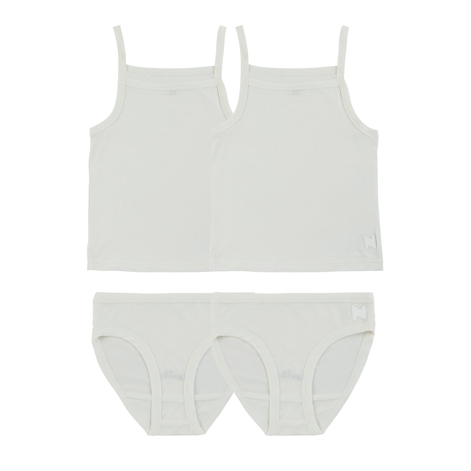 Bamboo Cotton White, Girl  (2 Sets)