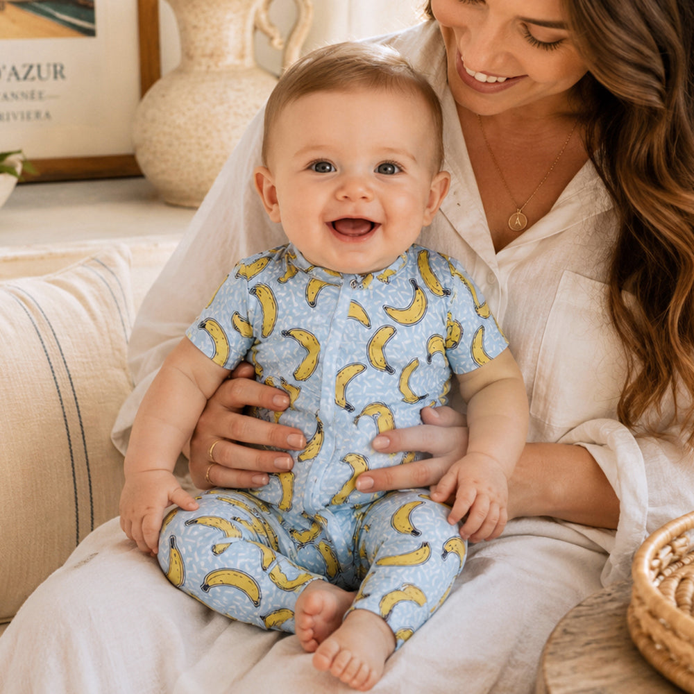 Banana Split Convertible Bamboo Zipper Romper For Baby