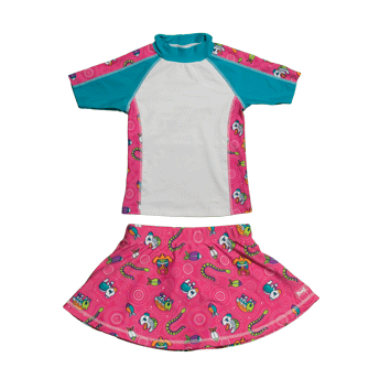 Girls 2-6 Short Sleeve Rashguard Set