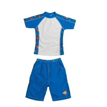 Boys 2 Short Sleeve Rashguard Set