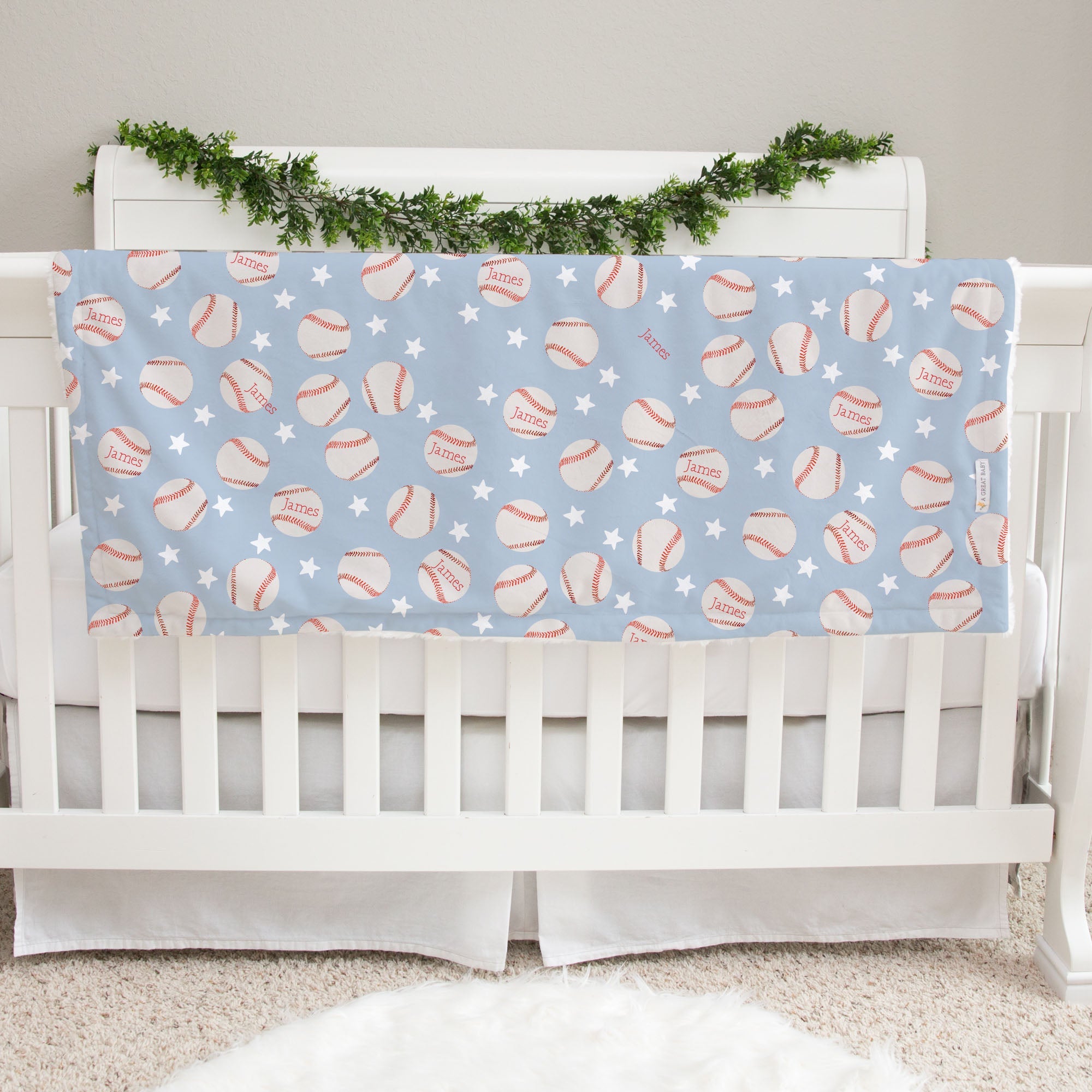 Personalized Baby Blanket – Baseball Baby Blanket For Boys | Soft Minky Cozy