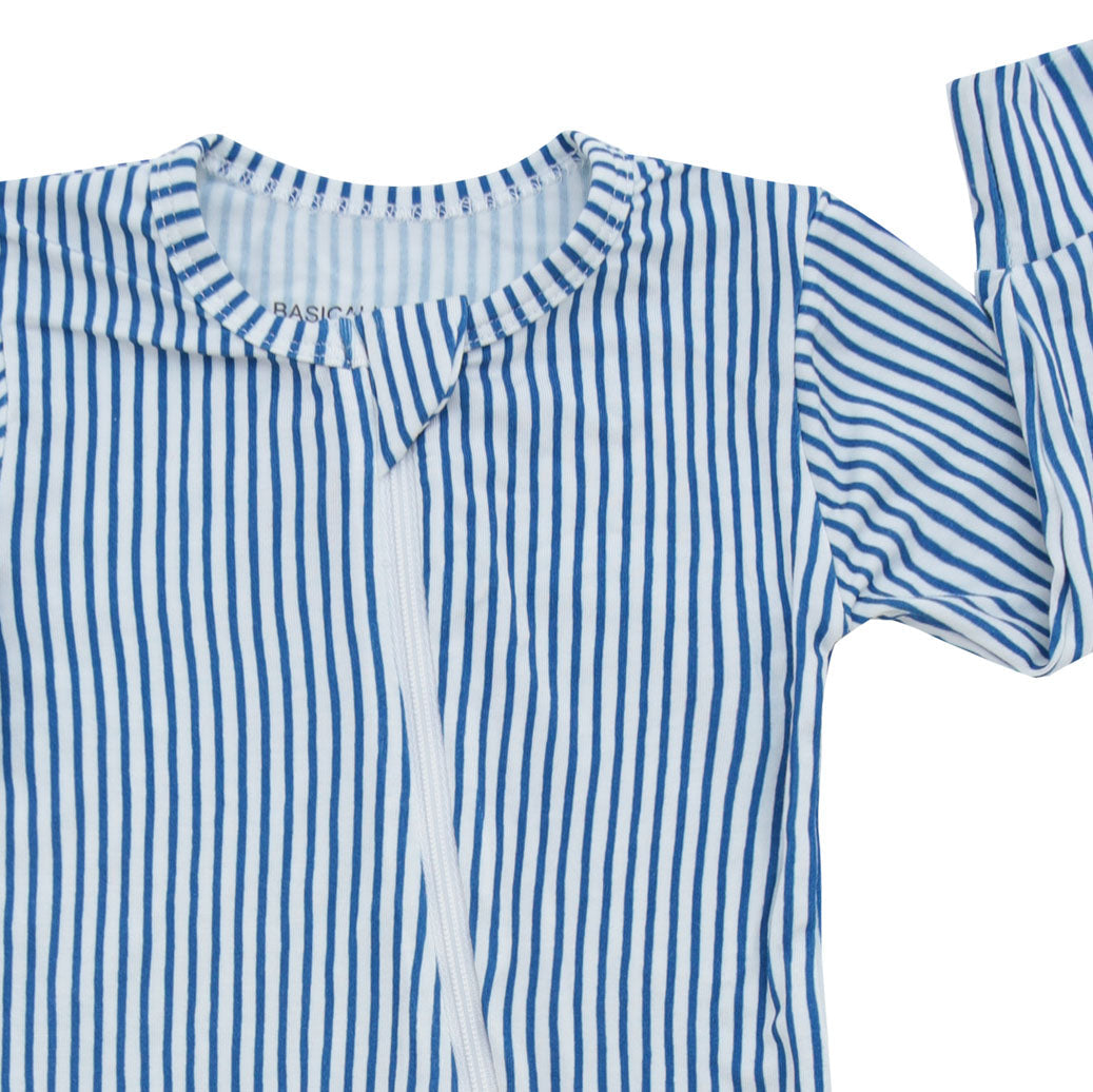 Miami Cabana Stripe Zippered Romper