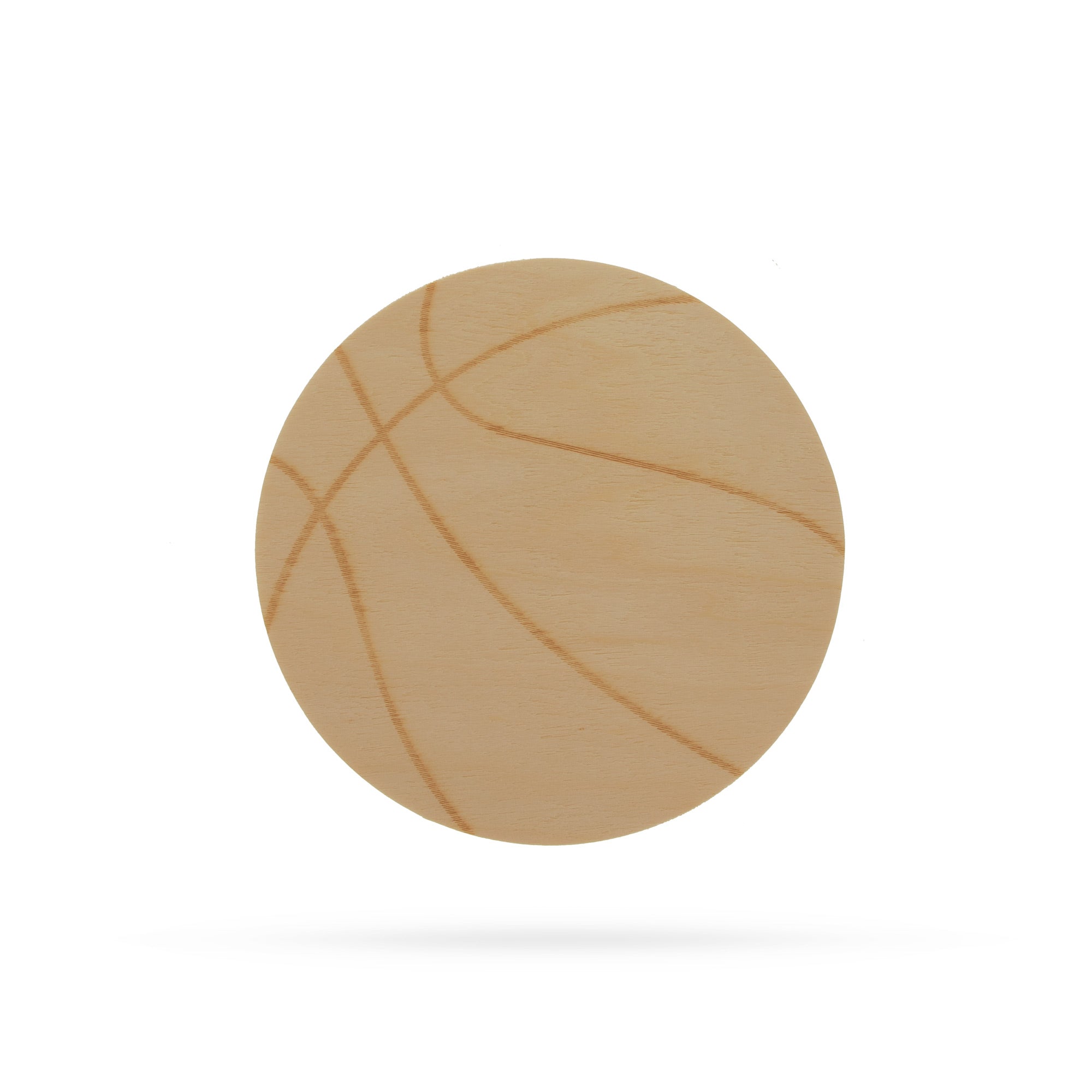 Basketball Unfinished Wooden Shape Craft Cutout Diy Unpainted 3d Plaque 6 Inches