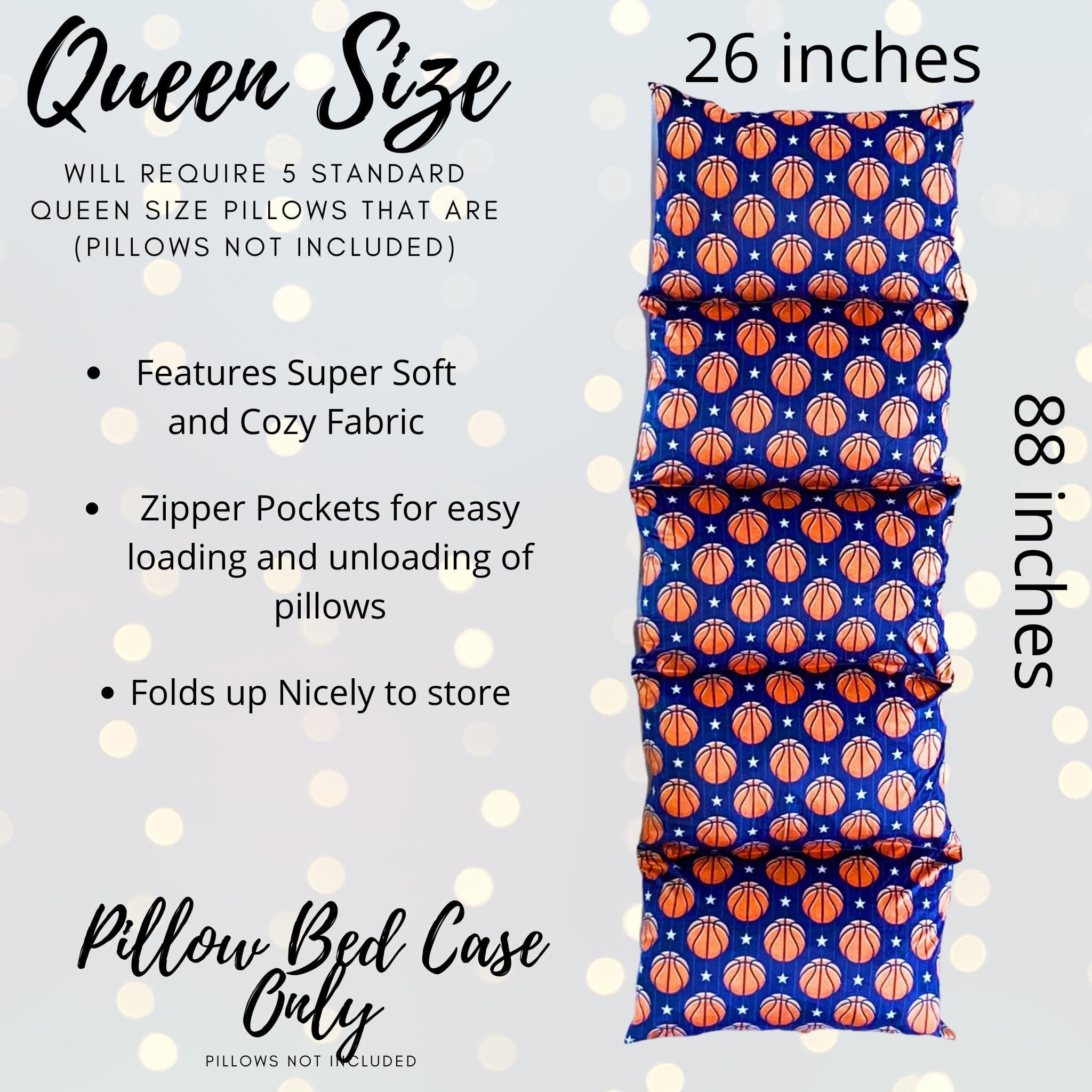 Basketball Pillow Bed Slipcover, Basketball Floor Lounger Slipcover,  Wonderful Gift For Basketball Lovers Of All Ages